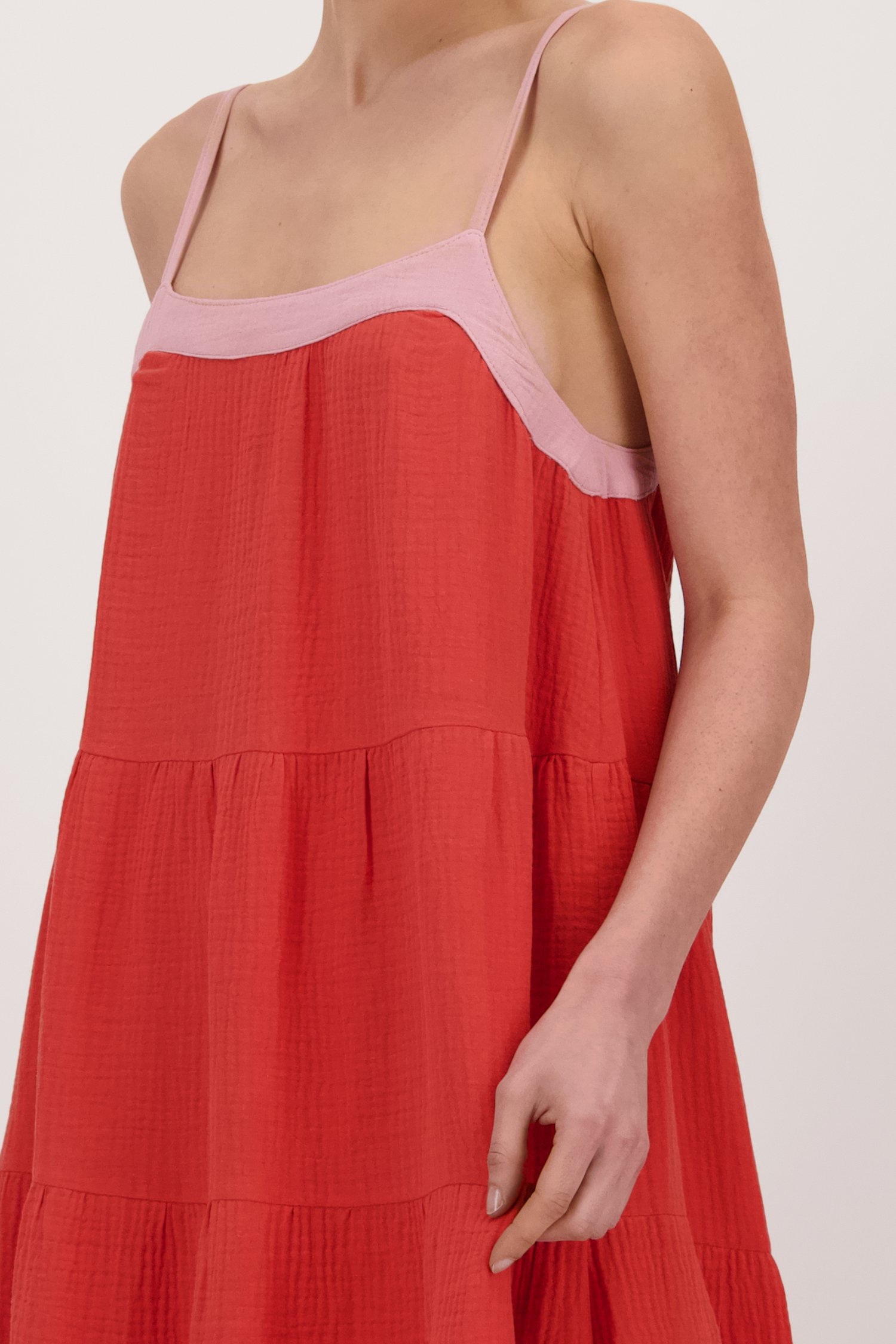 Robe longue rouge corail de AC by Annelien Coorevits pour Femmes