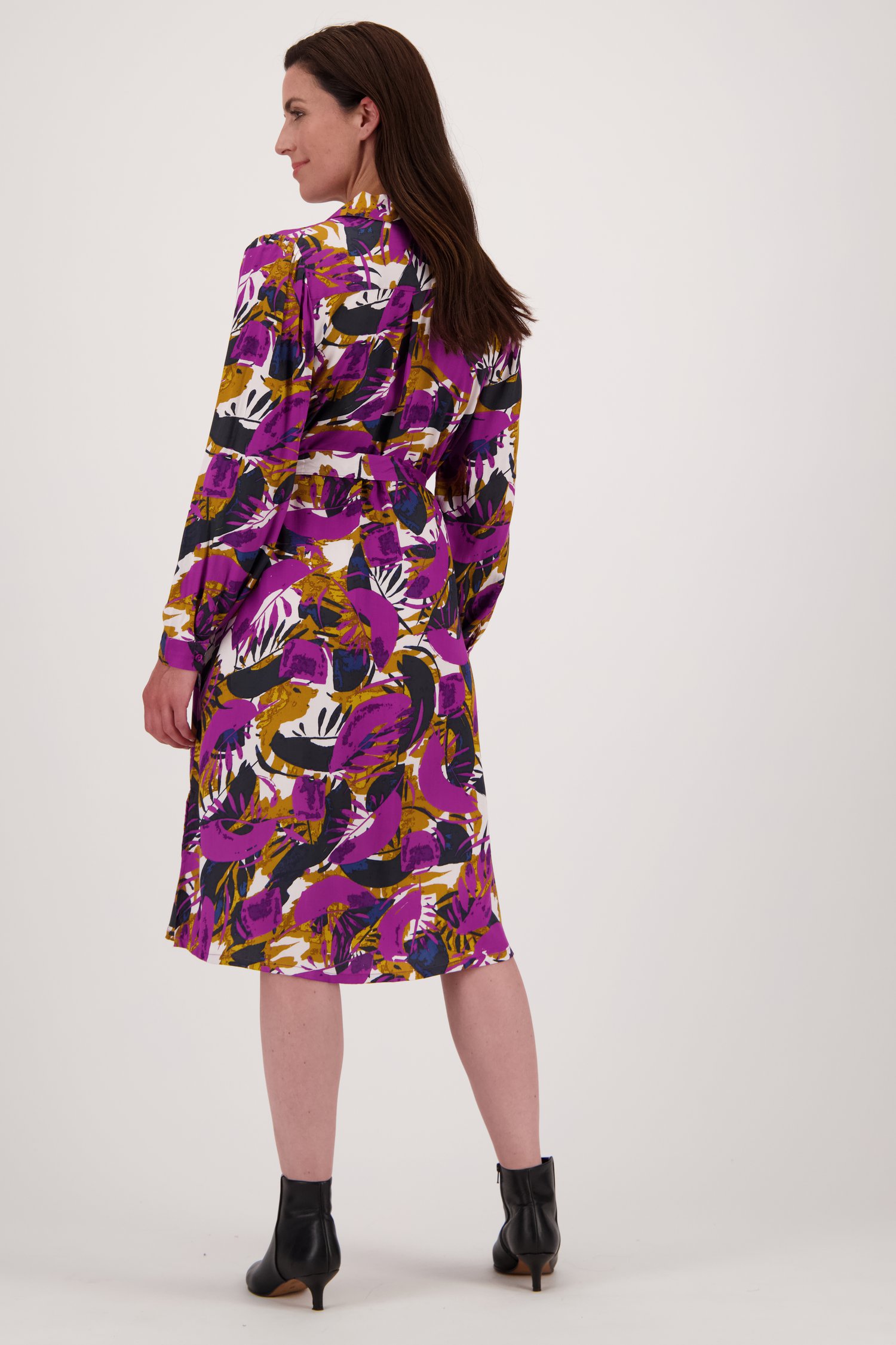 Robe mi-longue à l'aspect soie de Signature pour Femmes