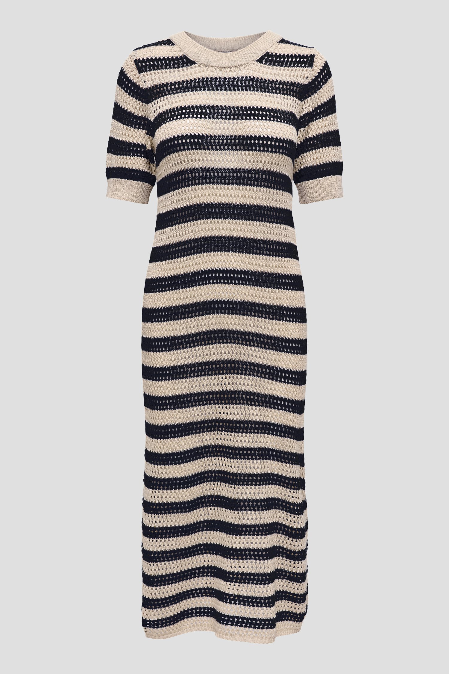 Robe midi beige à motif rayé bleu de JDY pour Femmes