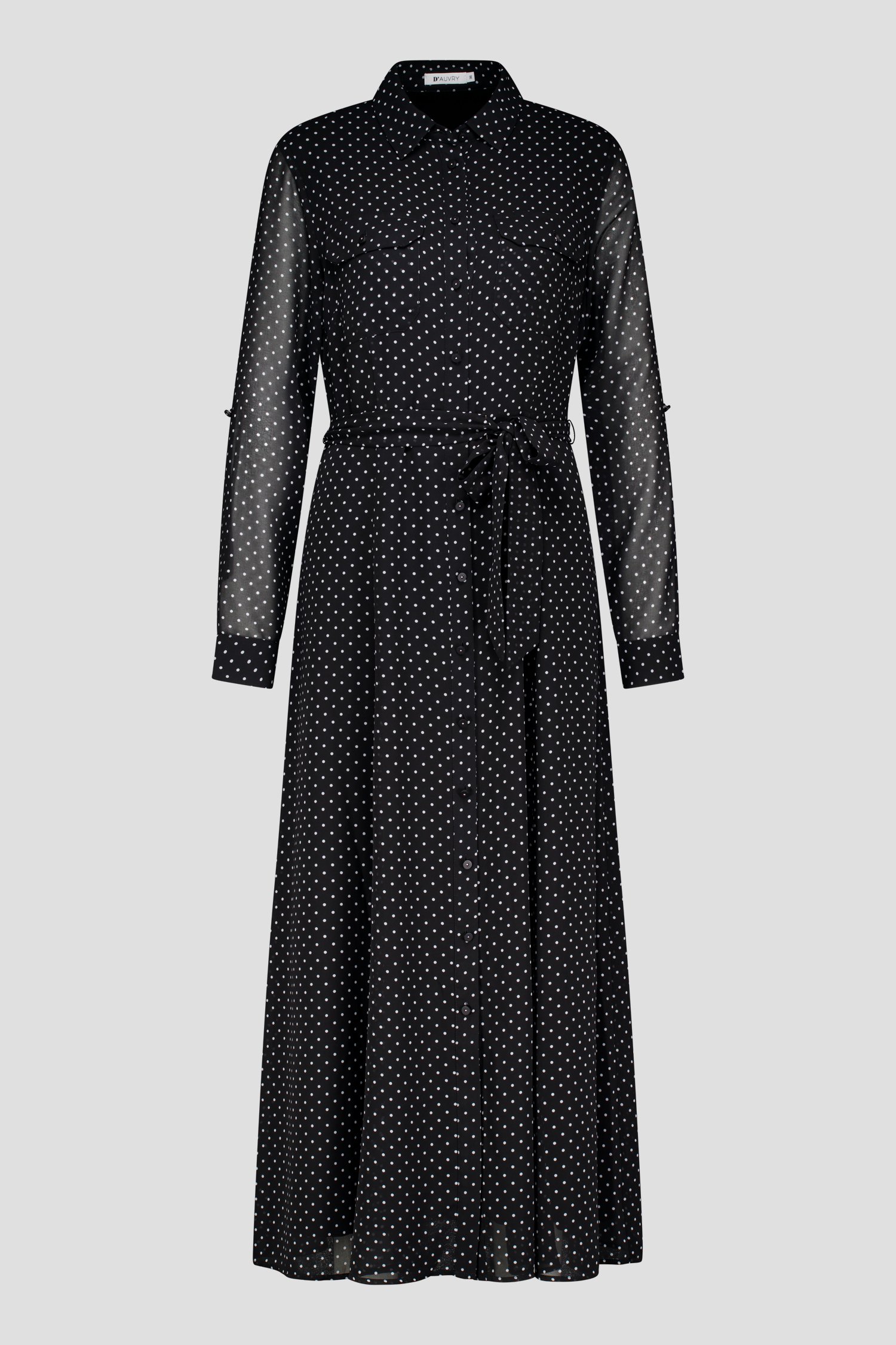 Robe noire à pois de D'Auvry pour Femmes