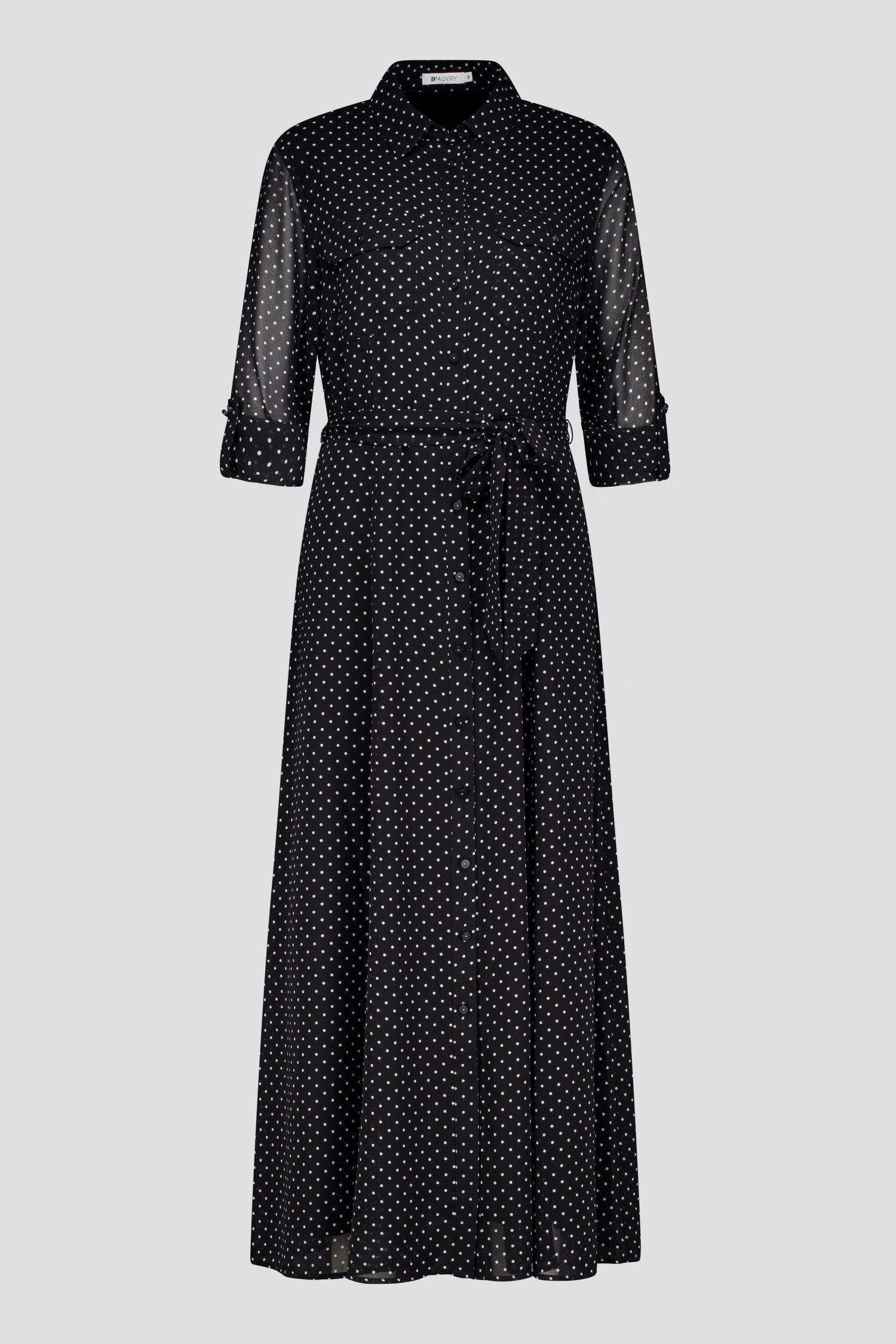 Robe noire à pois de D'Auvry pour Femmes
