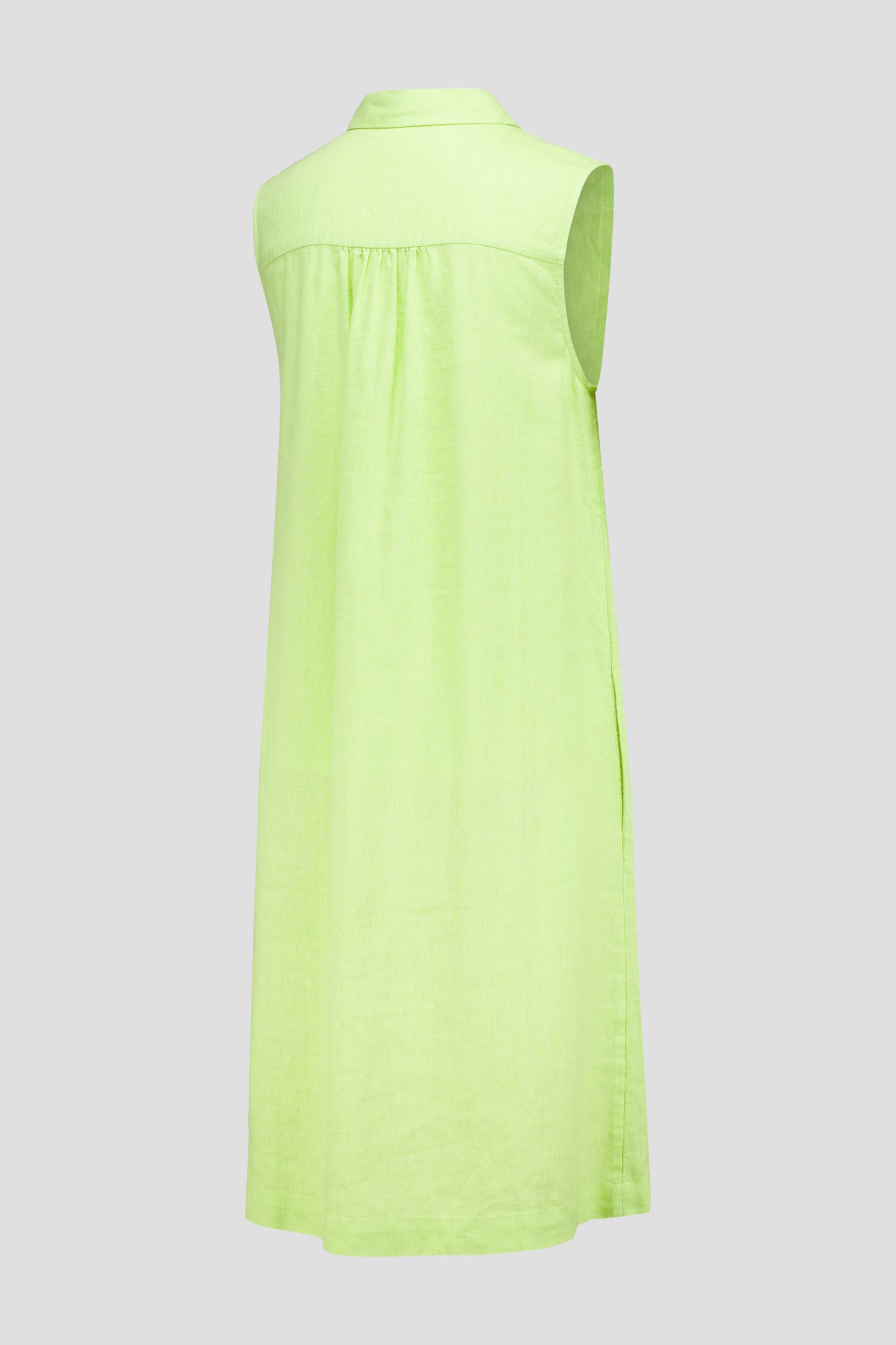 Robe sans manches vert clair à col chemise de Libelle pour Femmes