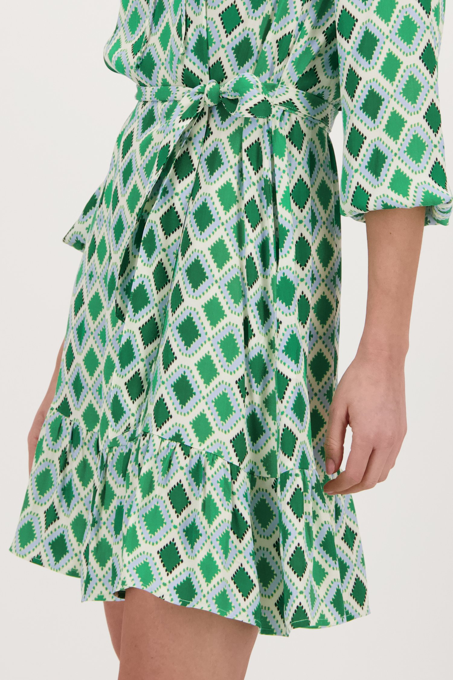 Robe verte à carreaux de More & More pour Femmes