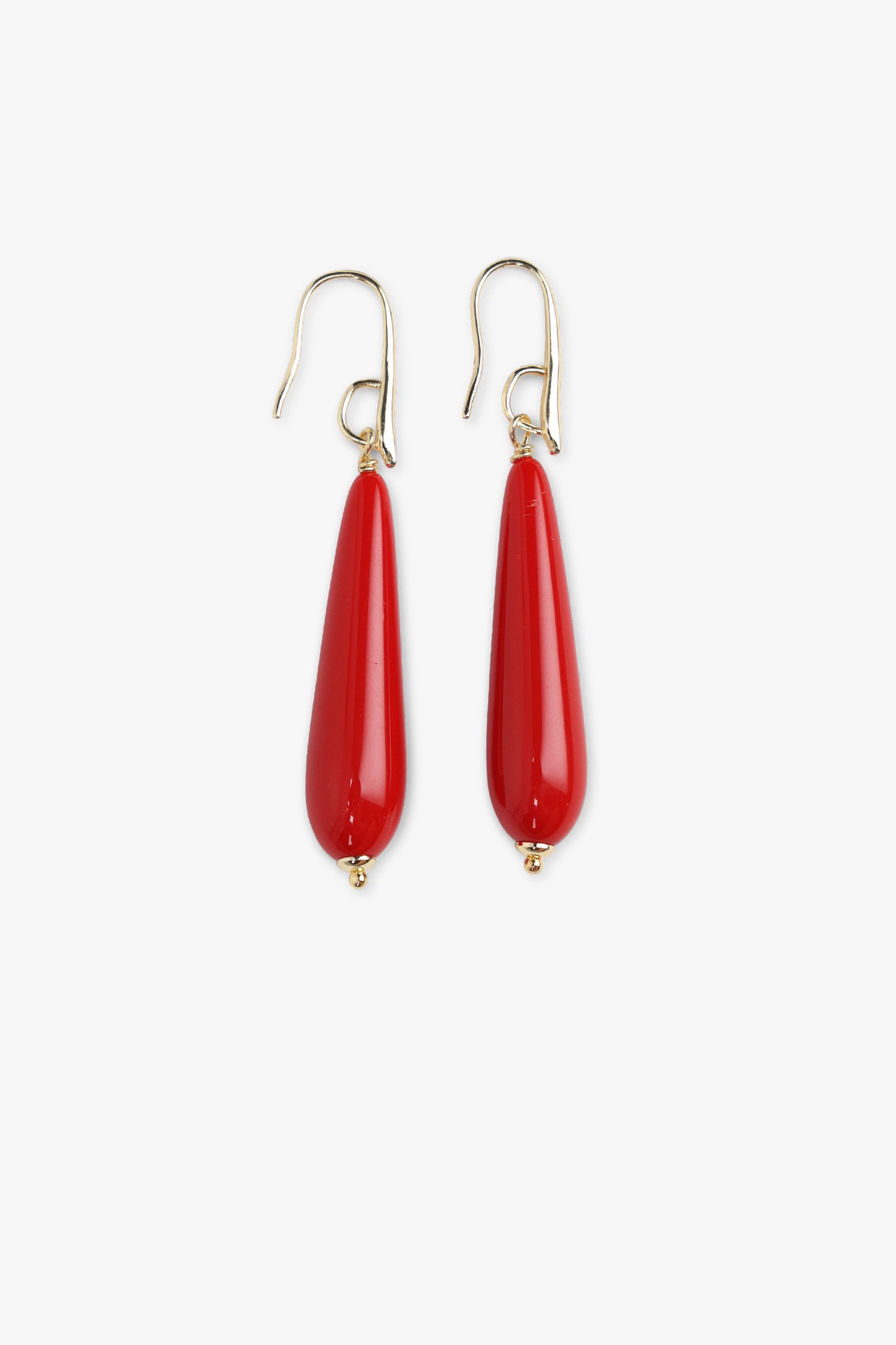 Rode druppelvormige oorbellen van Liberty Island voor Dames