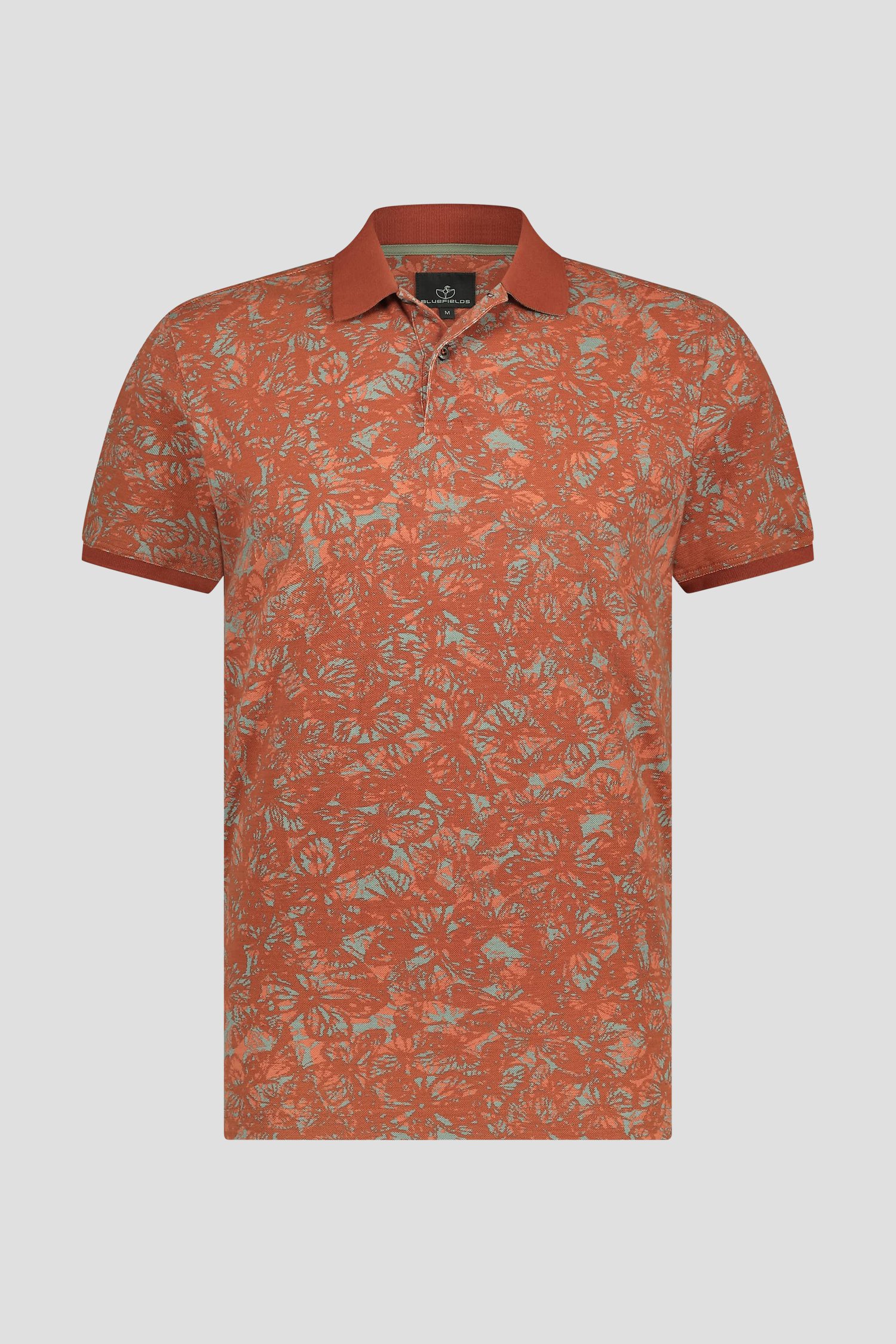 Rode polo met print van BlueFields voor Heren