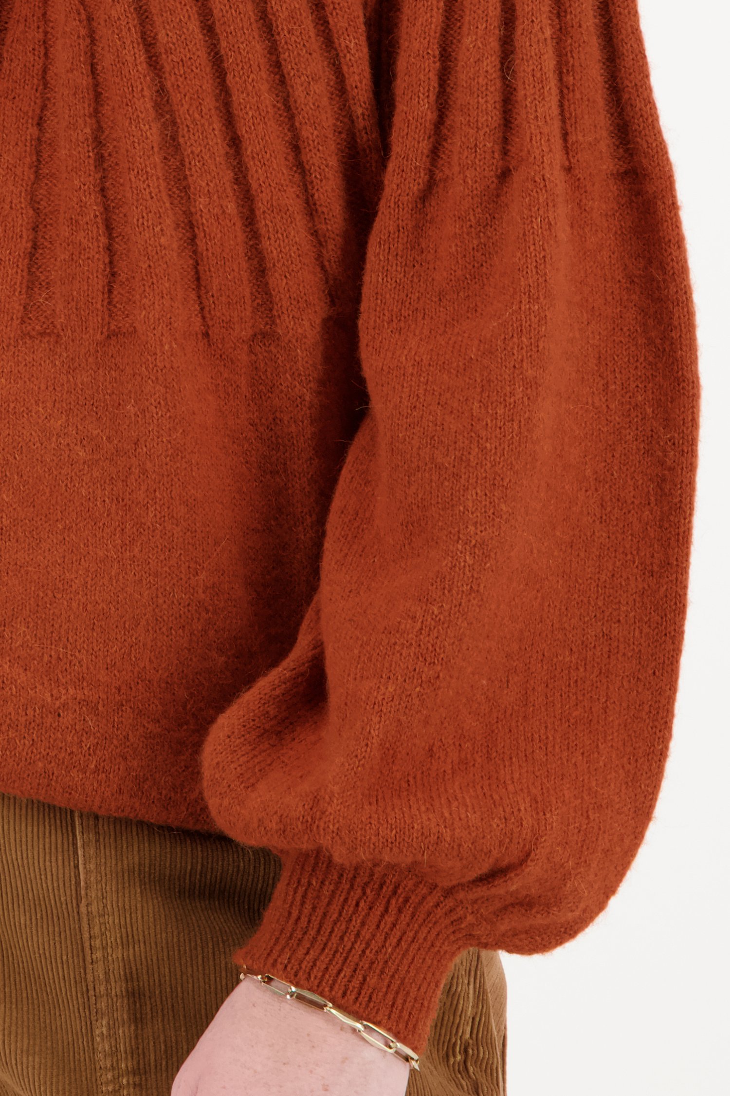 Roestkleurige trui met kraag van Libelle voor Dames
