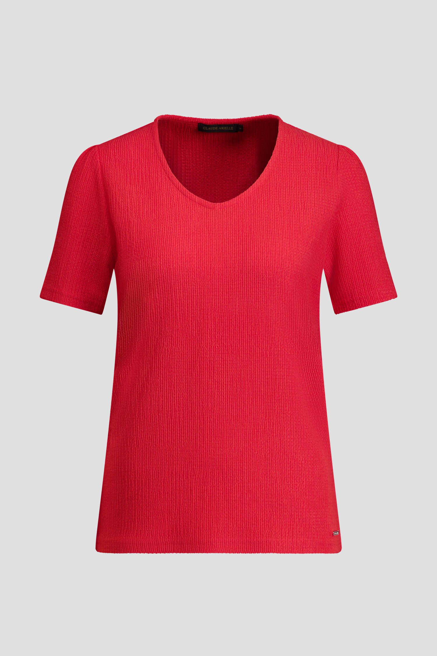 Productfoto 1 van Rood T-shirt in textuurstof door Claude Arielle voor Dames