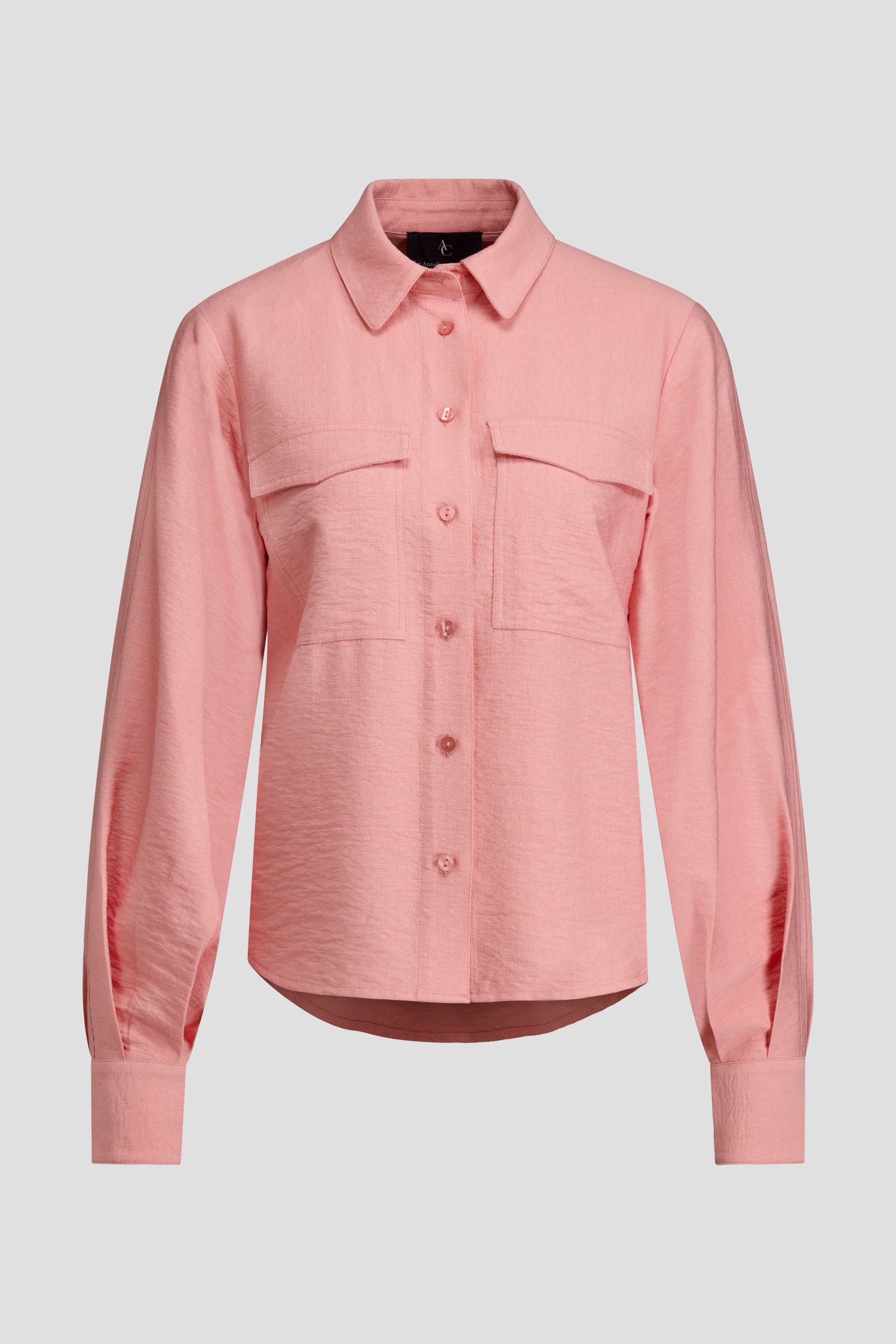 Productfoto 1 van Roze blouse met lange mouwen door AC by Annelien Coorevits voor Dames