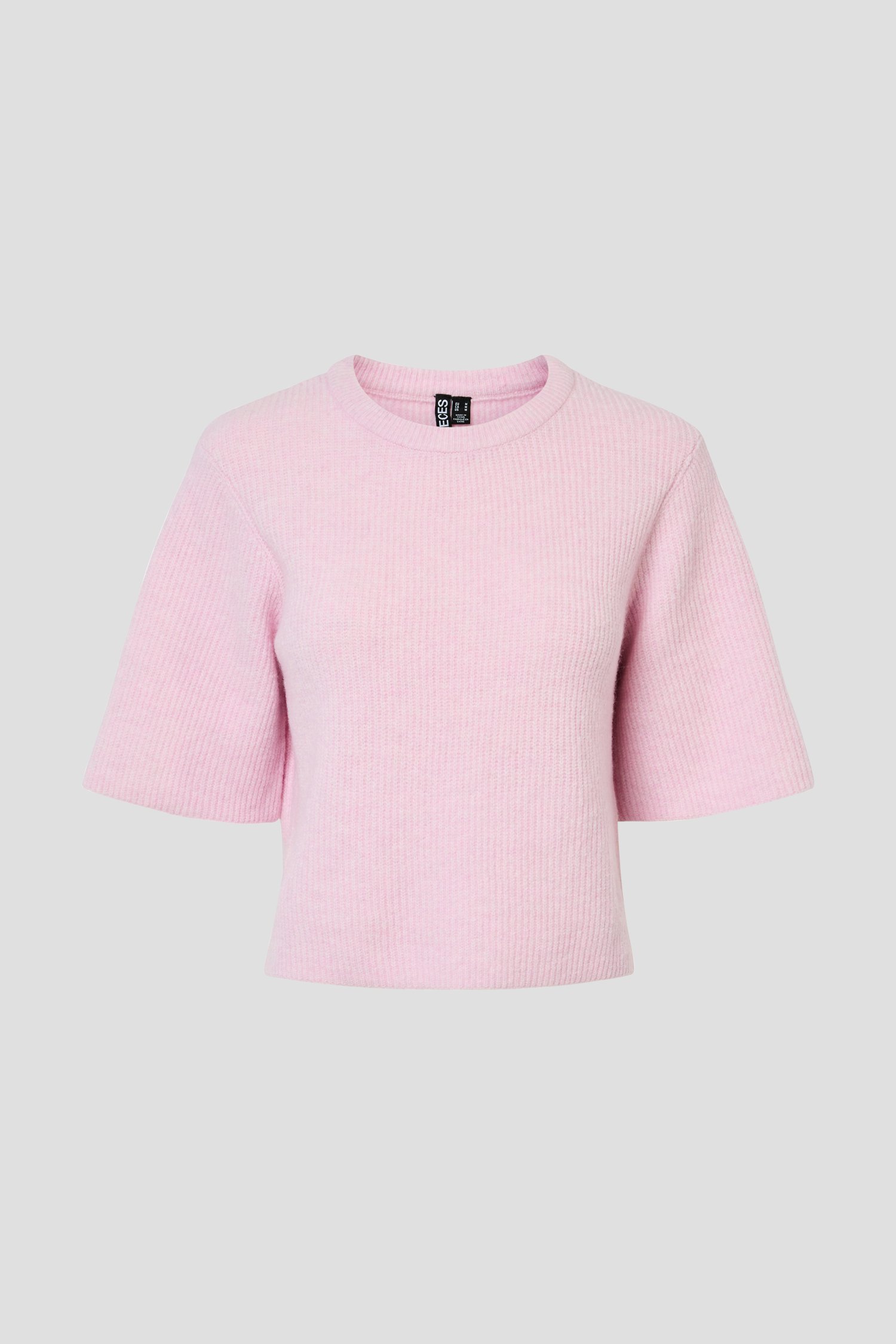 Productfoto 1 van Roze gemêleerde trui met wol door Pieces voor Dames