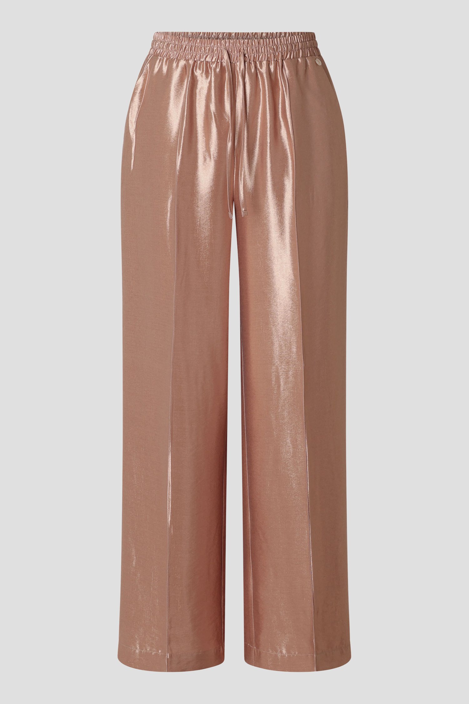 Productfoto 1 van Roze glanzende broek met wijde pijpen door Yest Curve voor Dames