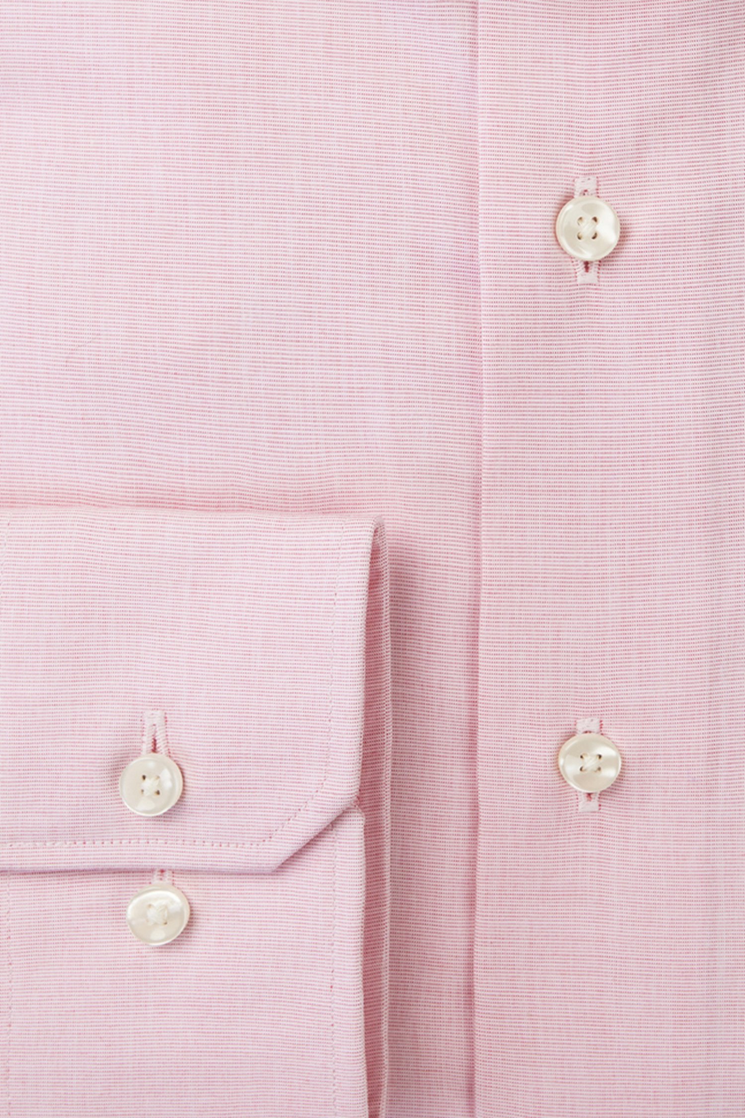Roze hemd met fijn geruit patroon - Slim fit van Michaelis voor Heren