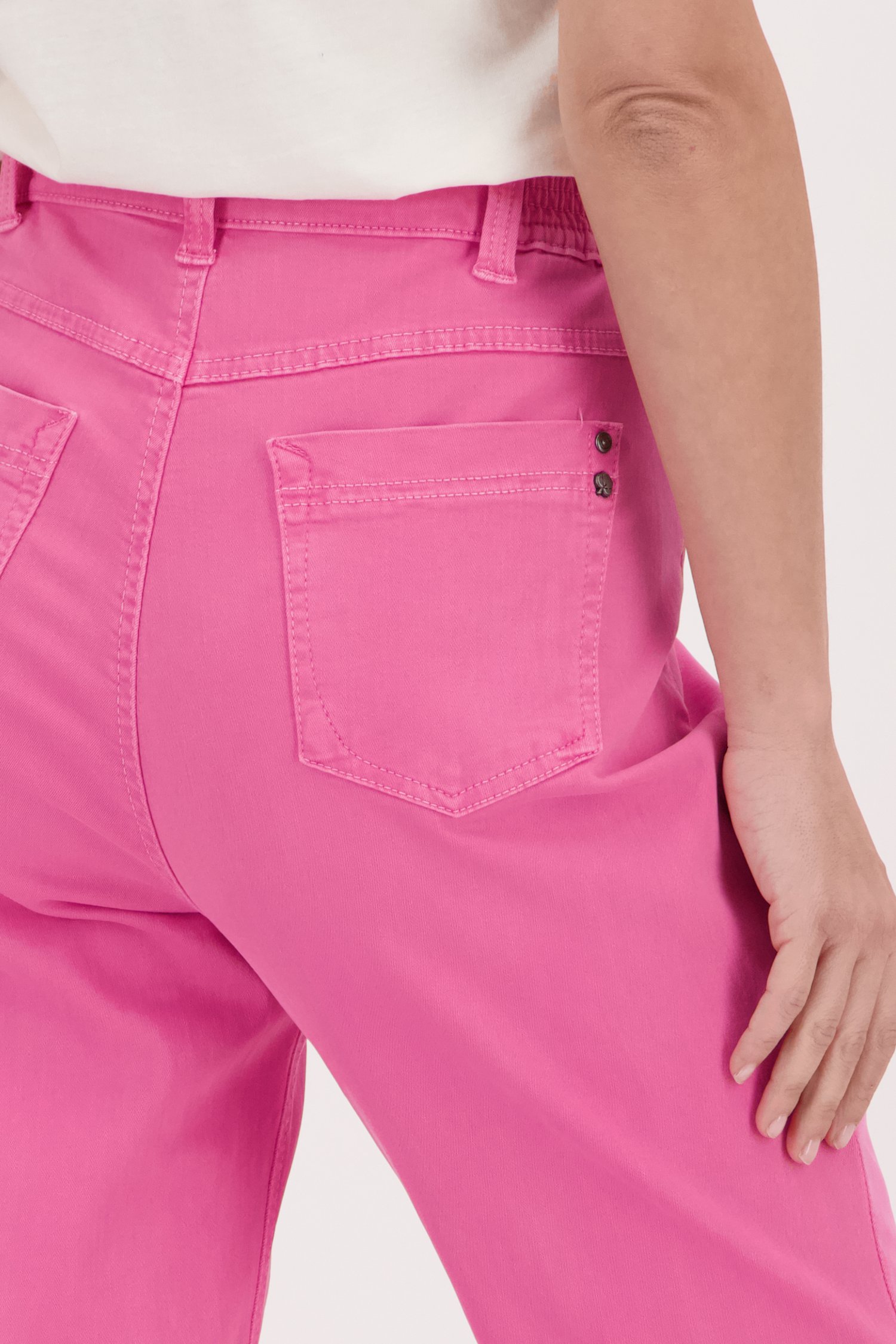 Roze jeans met elastiche taille - comfort fit Anna | 9876822 e5