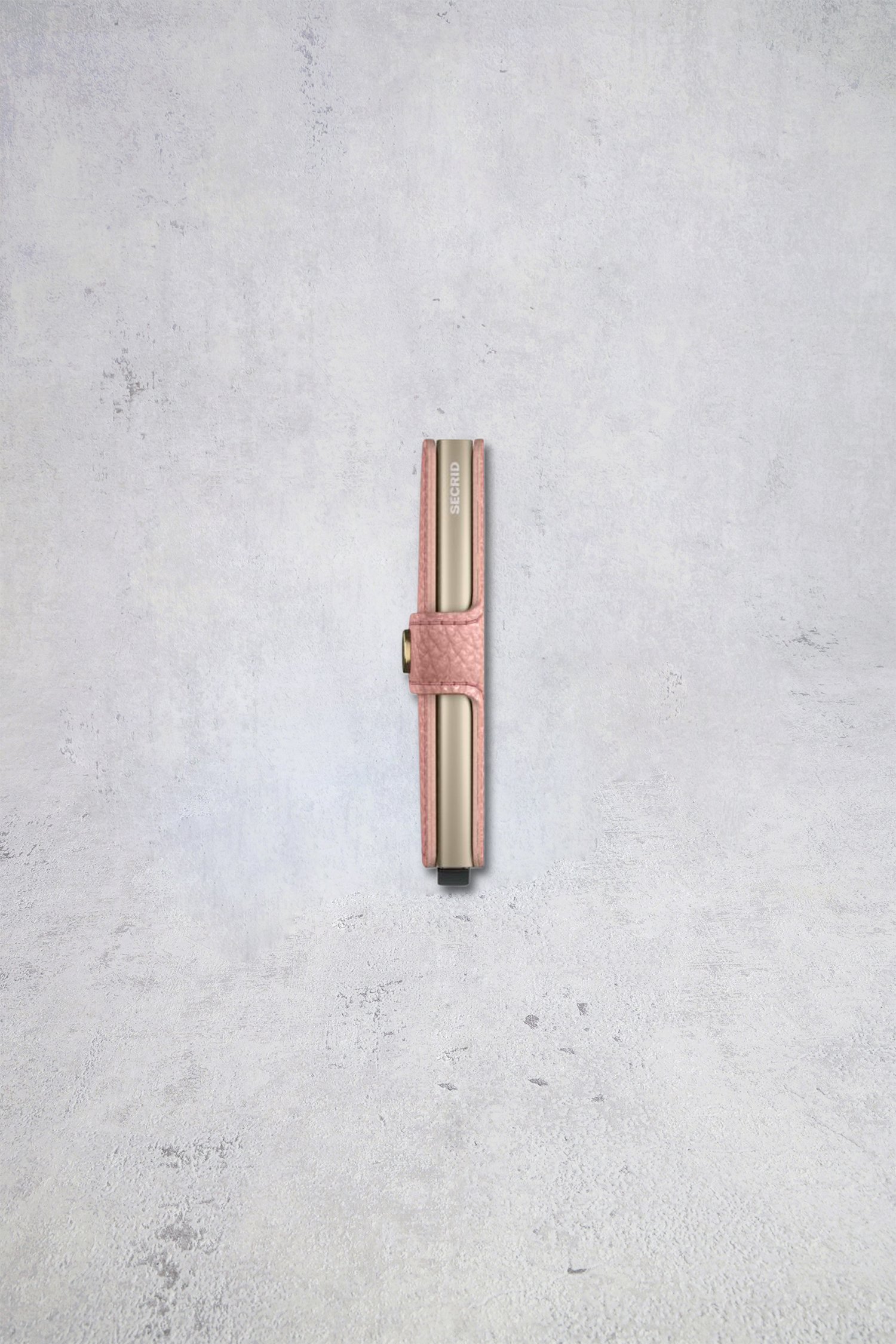 Achterkant van Roze lederen kaarthouder - Miniwallet Pebble door Secri voor Dames