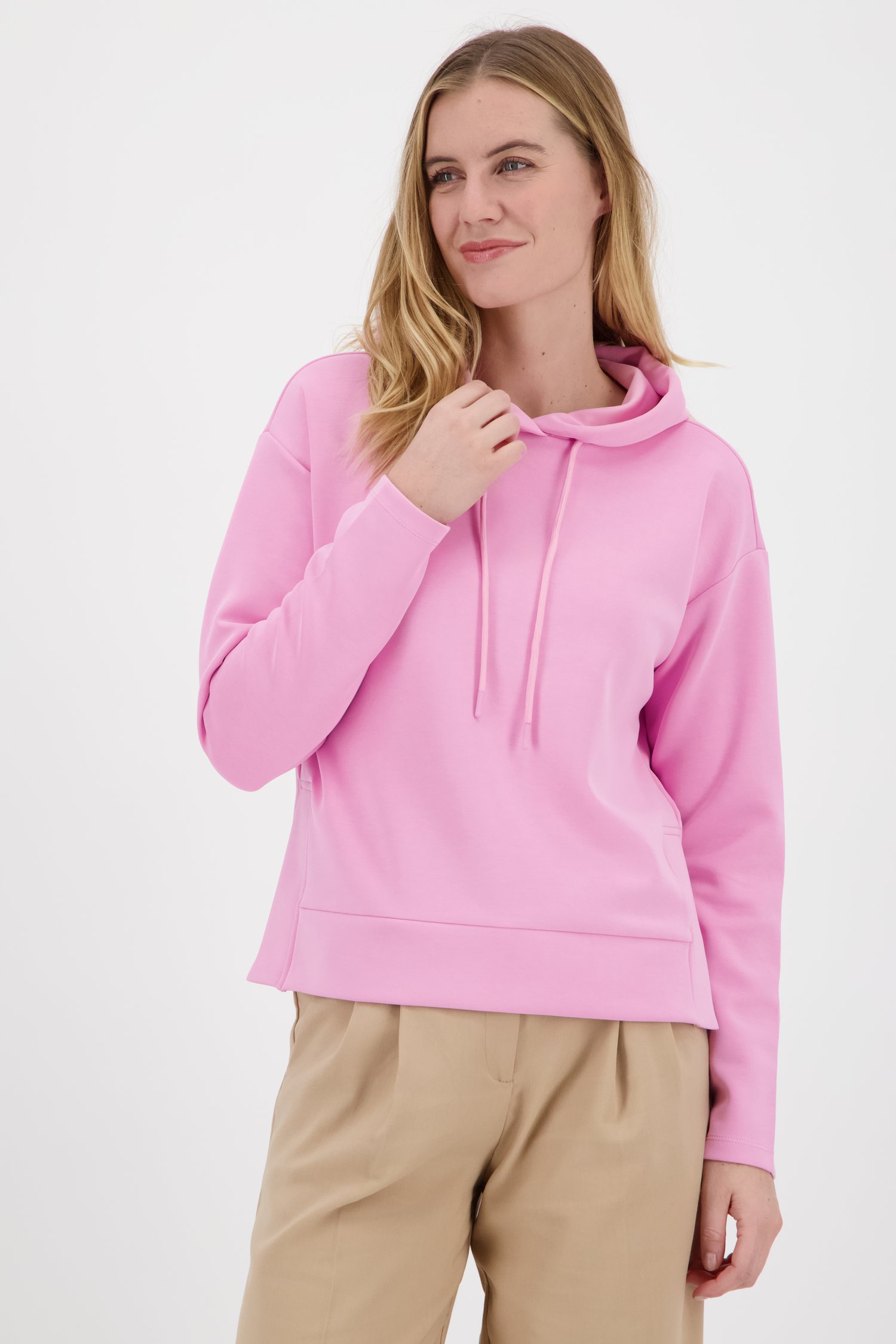 Vervolgen molen kolf Roze sweater met kap van Opus | 9820339 | e5