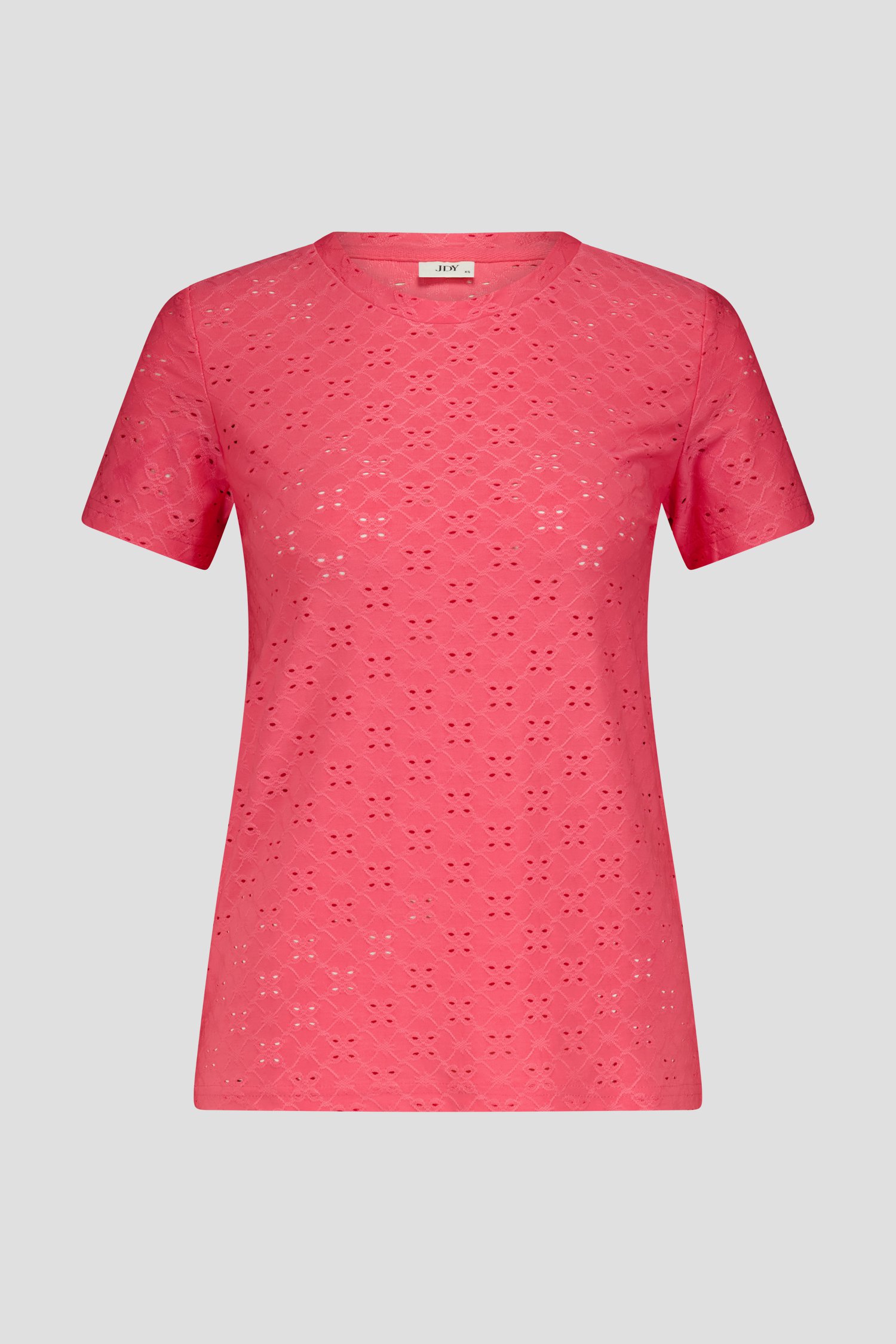 Roze T-shirt met broderie Anglaise van JDY voor Dames