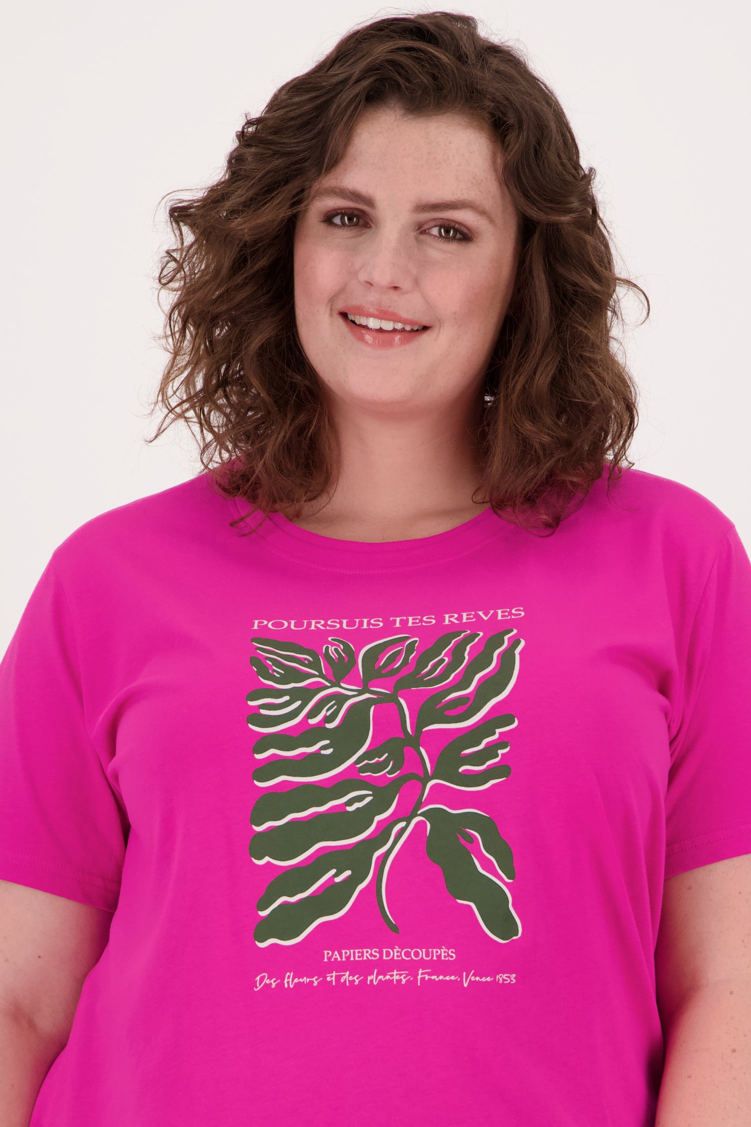 Roze T-shirt met opdruk van Fransa voor Dames