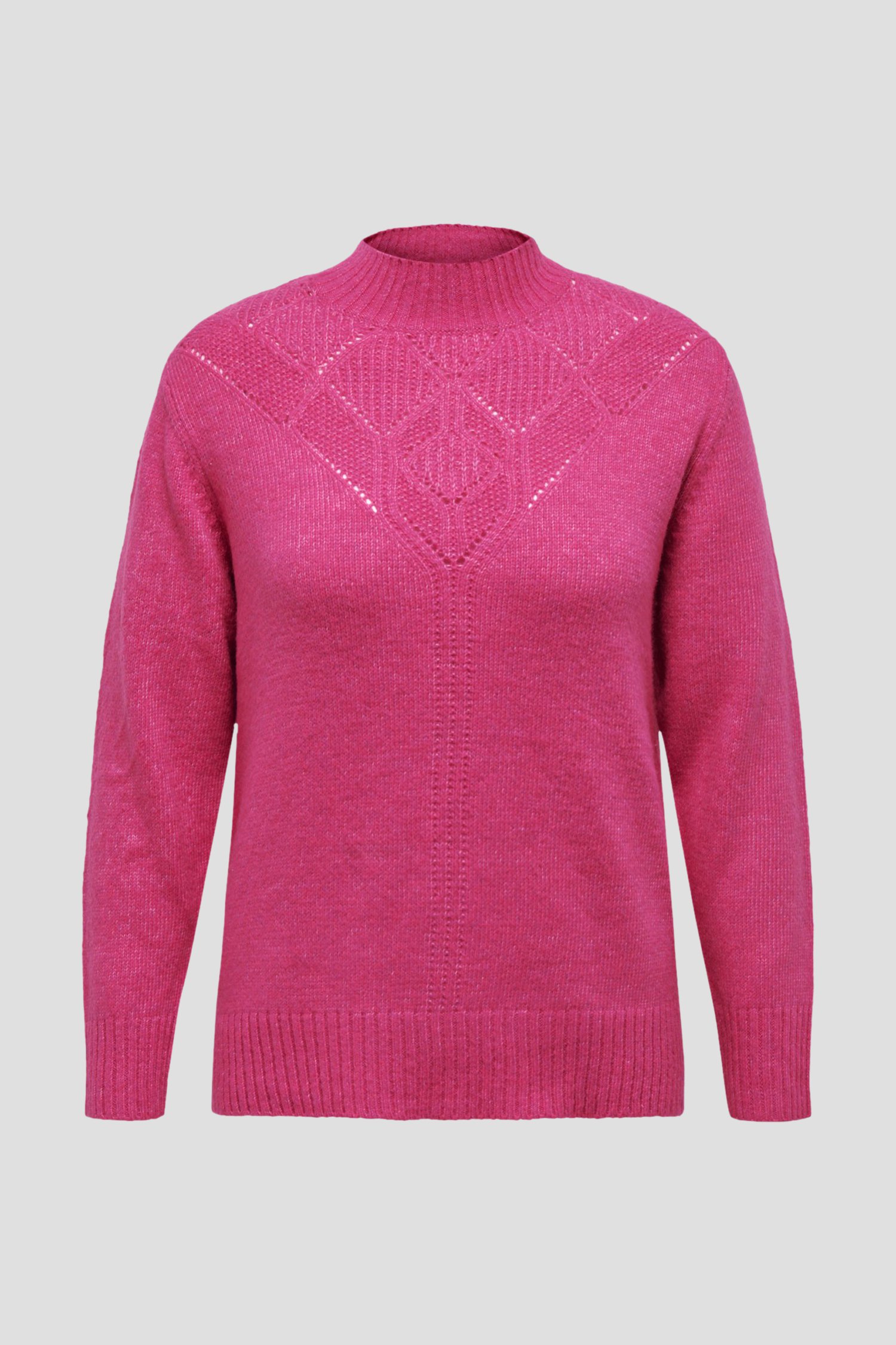 Roze trui met ajour motief van Only Carmakoma voor Dames