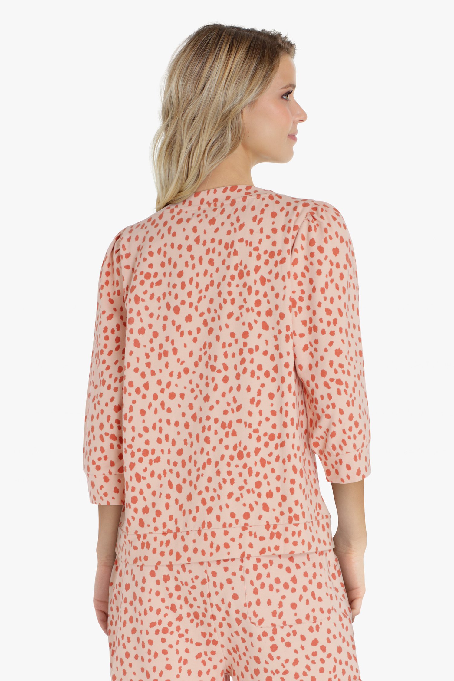 Roze trui met dierenprint van Liberty Island homewear voor Dames