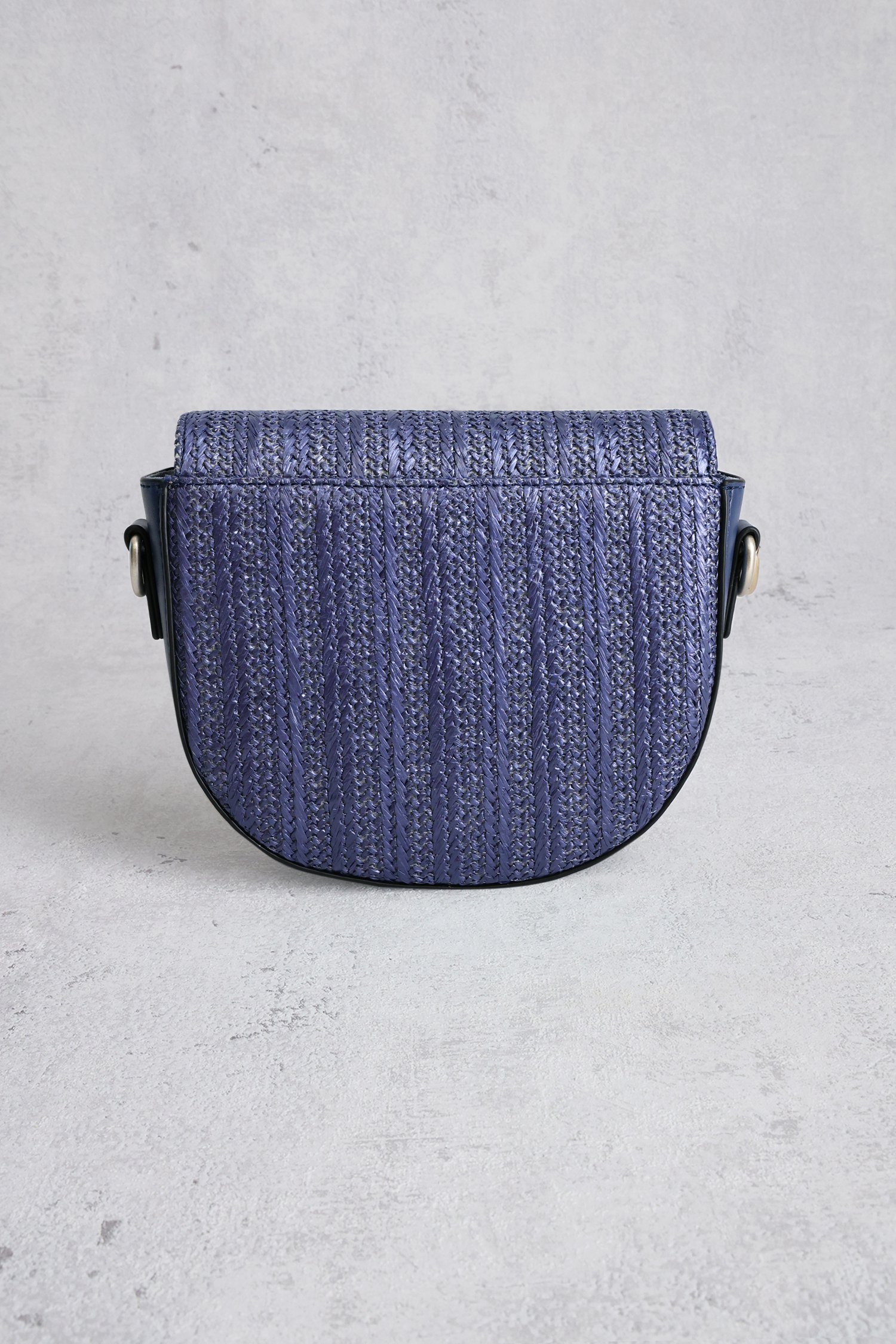 Sac à bandoulière tissé bleu foncé de Liberty Island pour Femmes