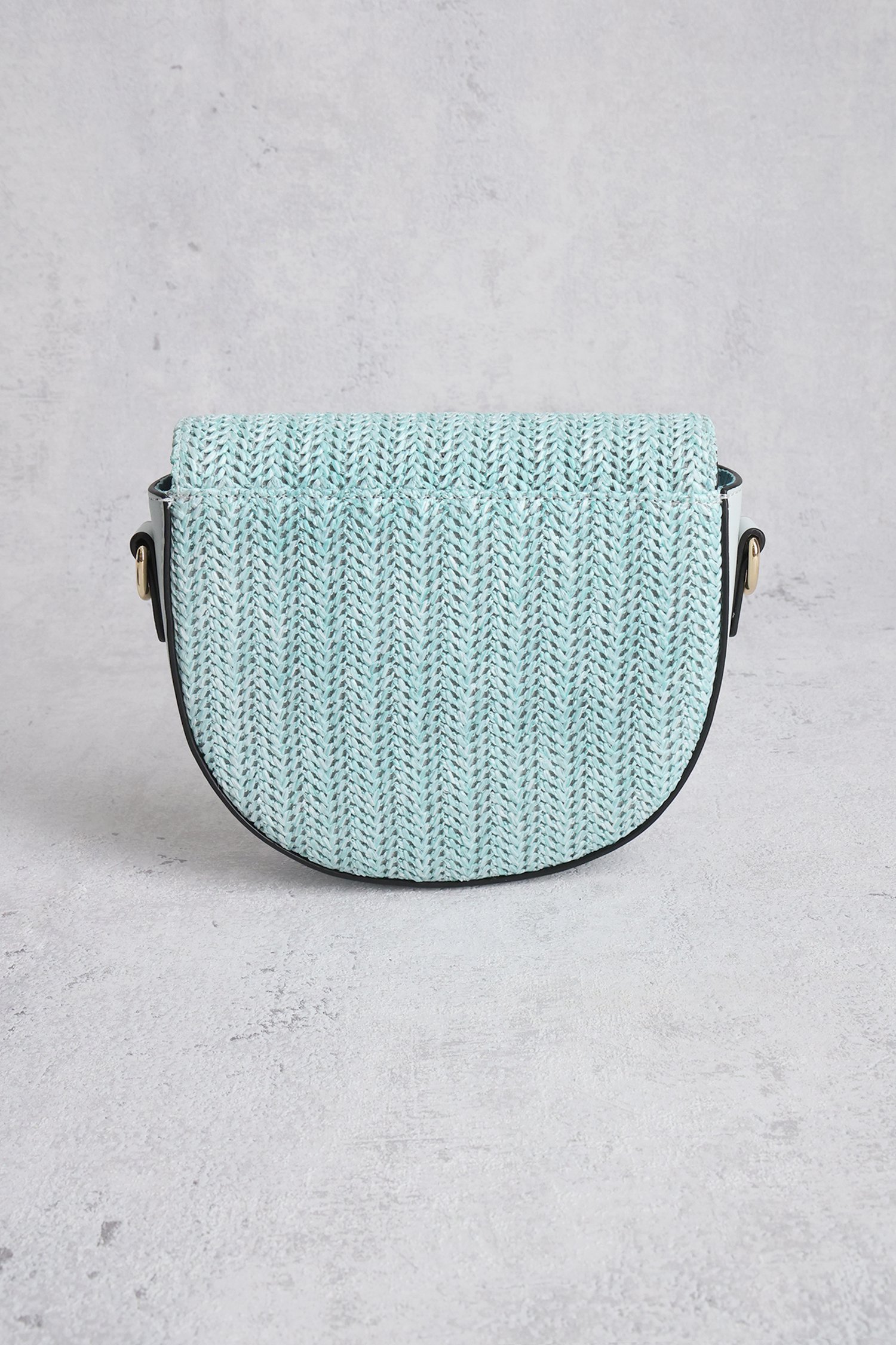Sac à bandoulière tissé vert clair de Liberty Island pour Femmes