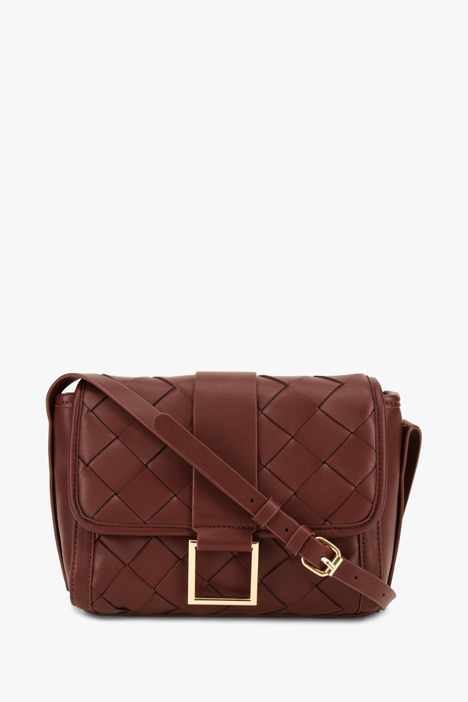 Sac à bandoulière tressé bordeaux de Modeno pour Femmes