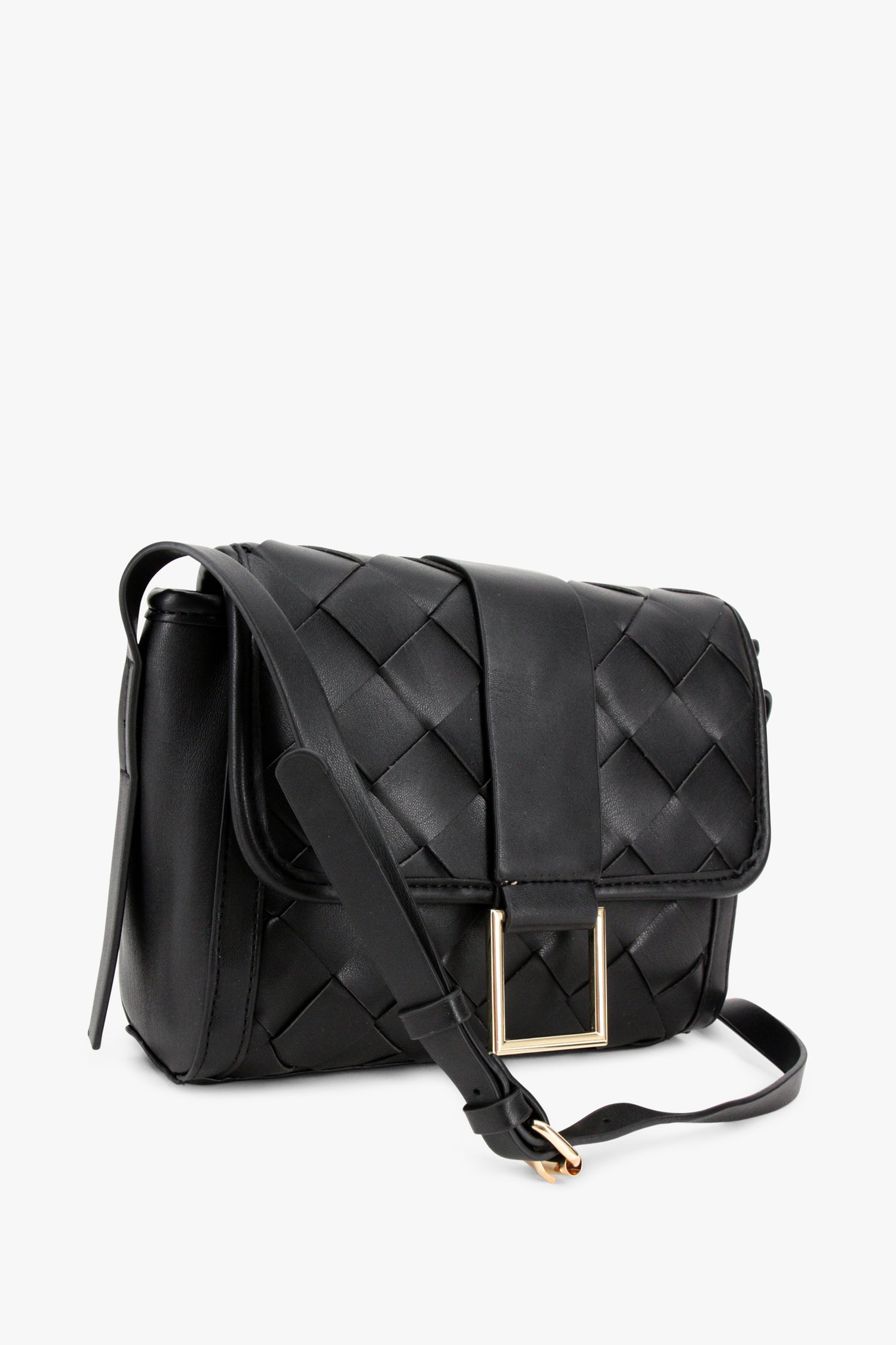 Sac à bandoulière tressé noir de Modeno pour Femmes