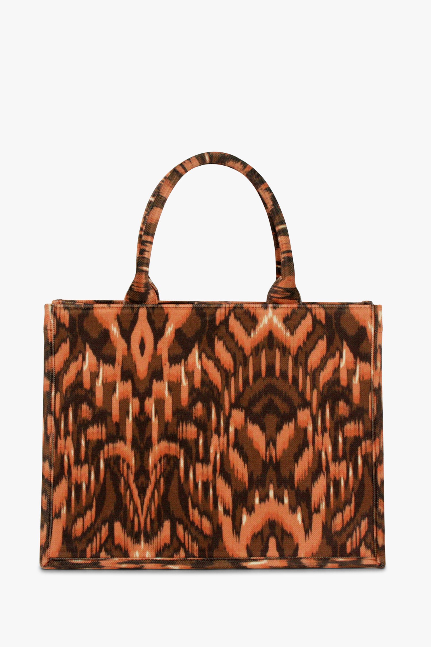 Sac à main avec imprimé orange-brun de Liberty Island pour Femmes