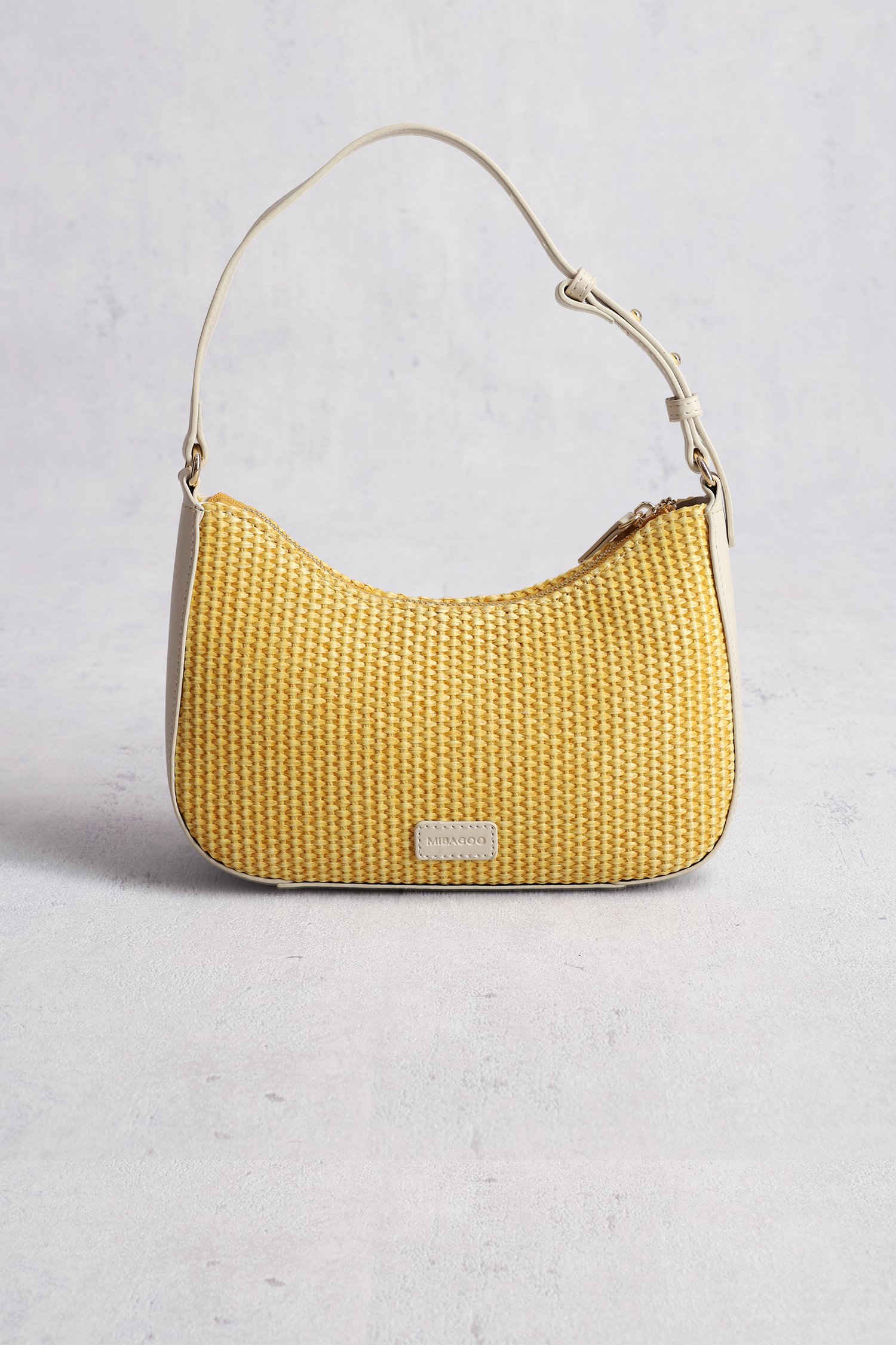 Sac à main beige tressé de Liberty Island pour Femmes