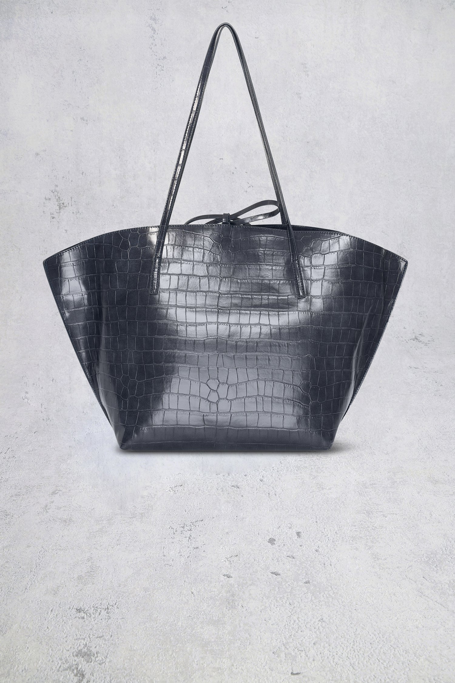 Le dos de Sac à main bleu foncé avec structure crocodile de Bulaggi pour Femmes