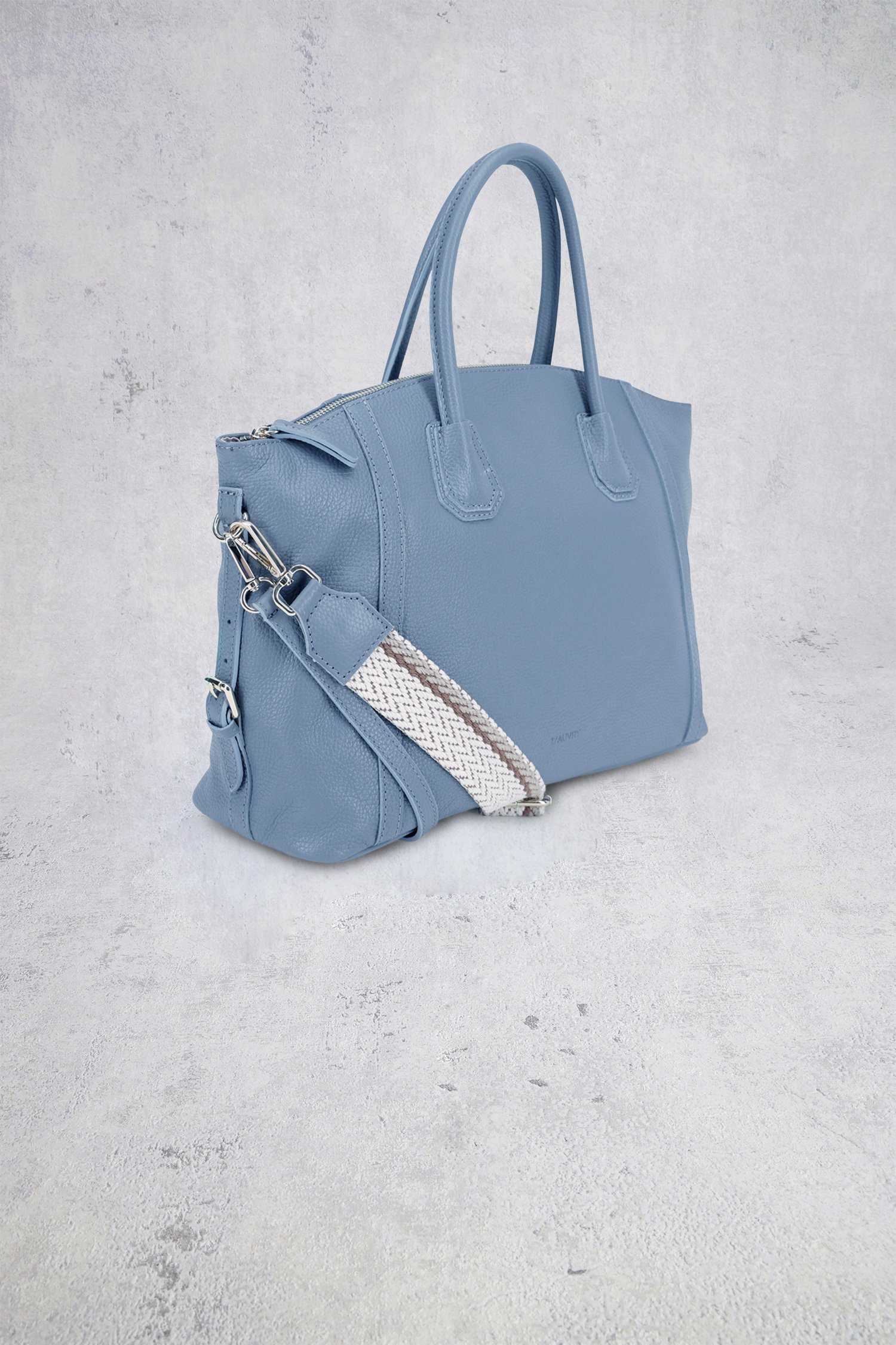 Photo supplémentaire 1 de Sac à main en cuir bleu gris de D'Auvry pour Femmes