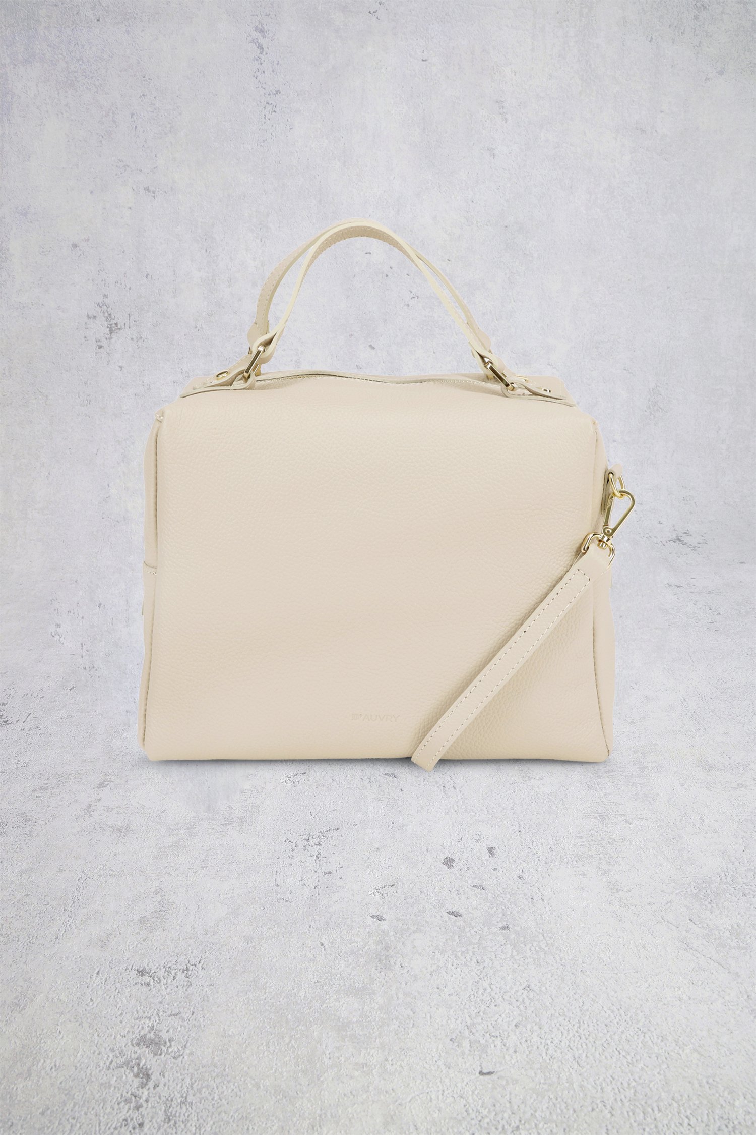 Détail de Sac à main en cuir écru de D'Auvry pour Femmes