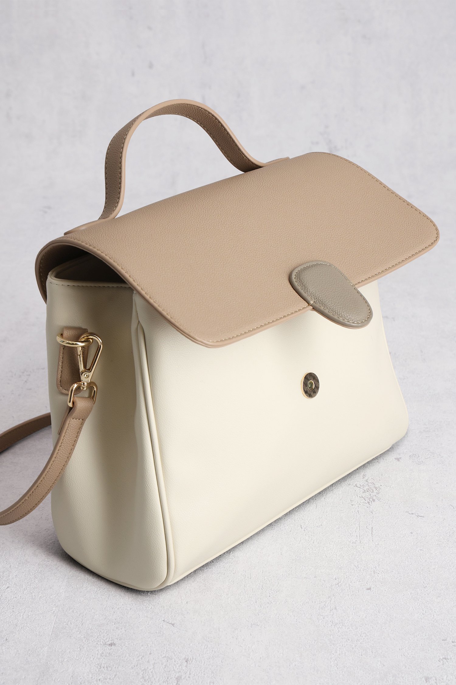 Sac à main en écru et marron de D'Auvry pour Femmes