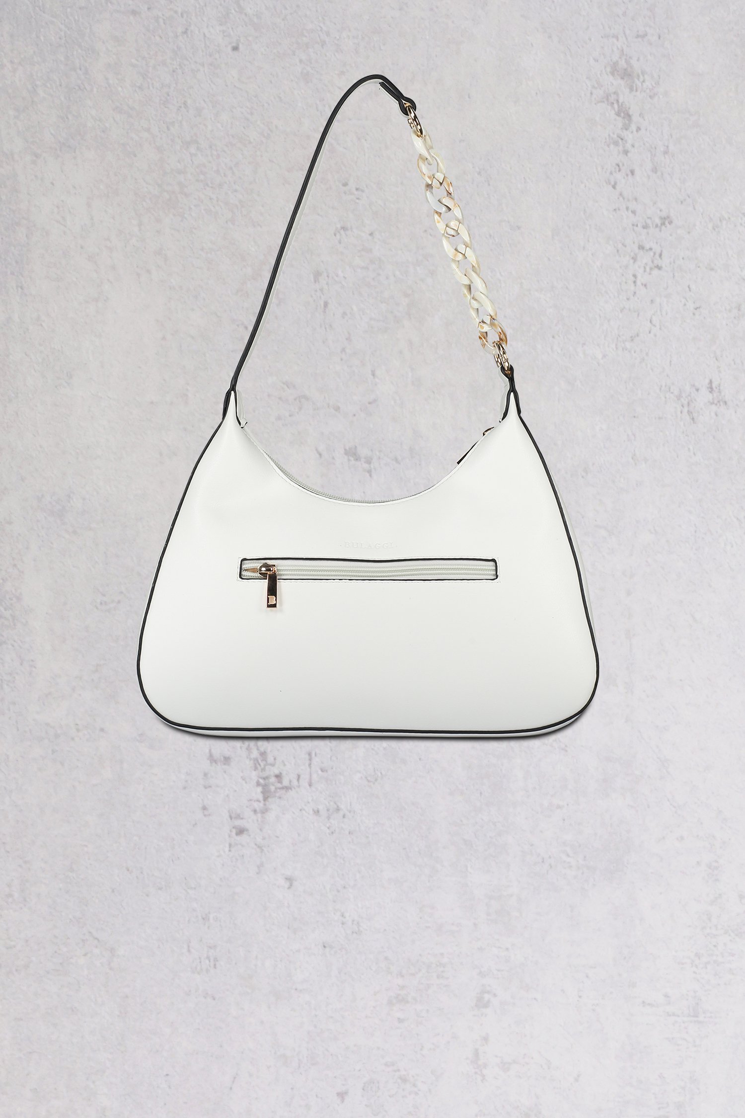 Sac à main hobo en bouclé écru-blanc  de Bulaggi pour Femmes