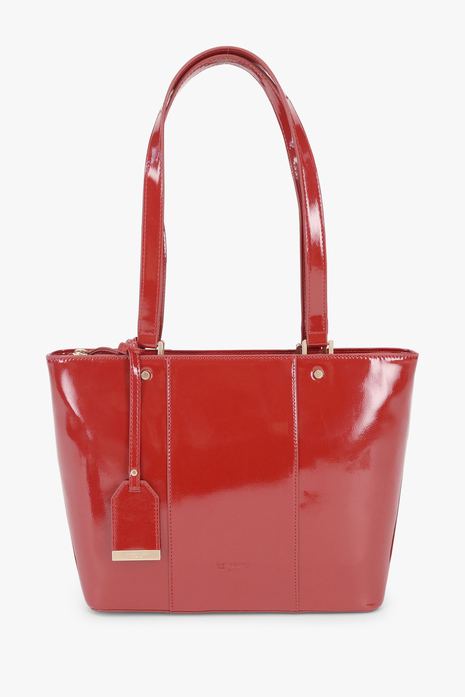 Photo produit 1 de Sac à main laqué rouge de Hexagona pour Femmes