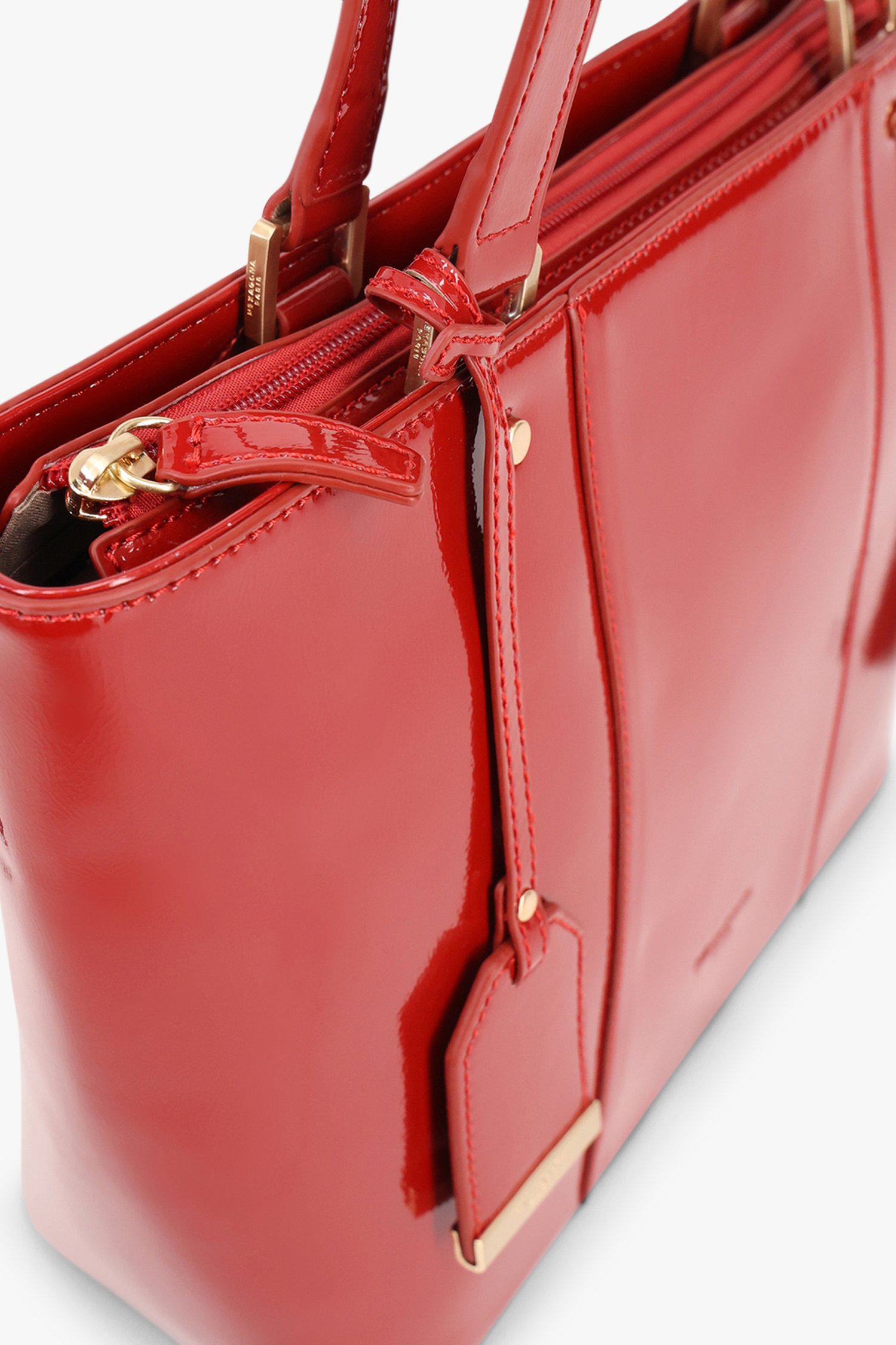 Photo produit 4 de Sac à main laqué rouge de Hexagona pour Femmes