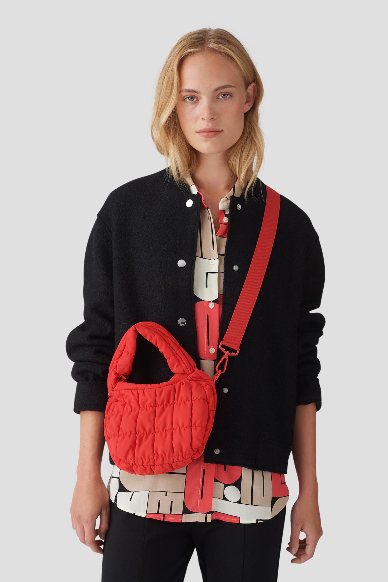 Sac à main matelassé rouge de Opus pour Femmes