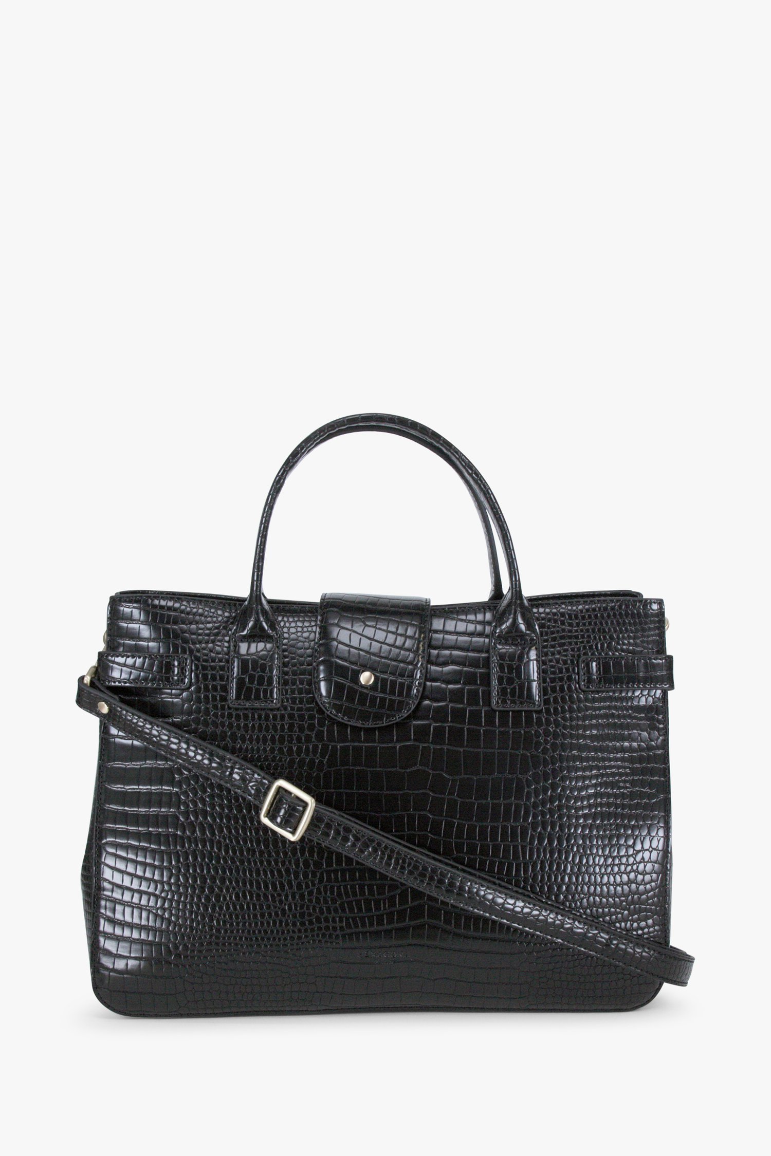 Sac à main noir avec détails dorés de Hexagona pour Femmes