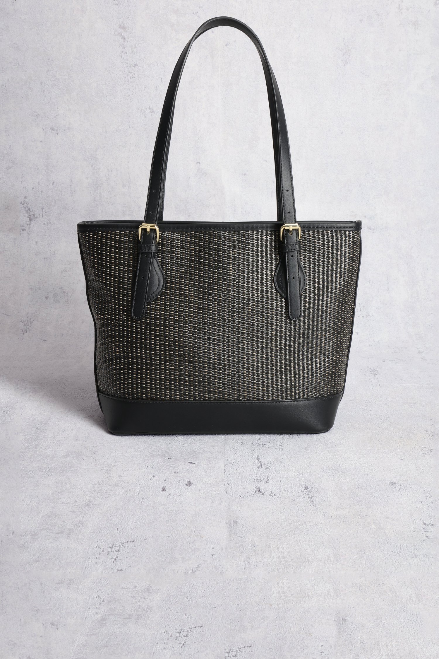 Sac à main noir tressé de Liberty Island pour Femmes