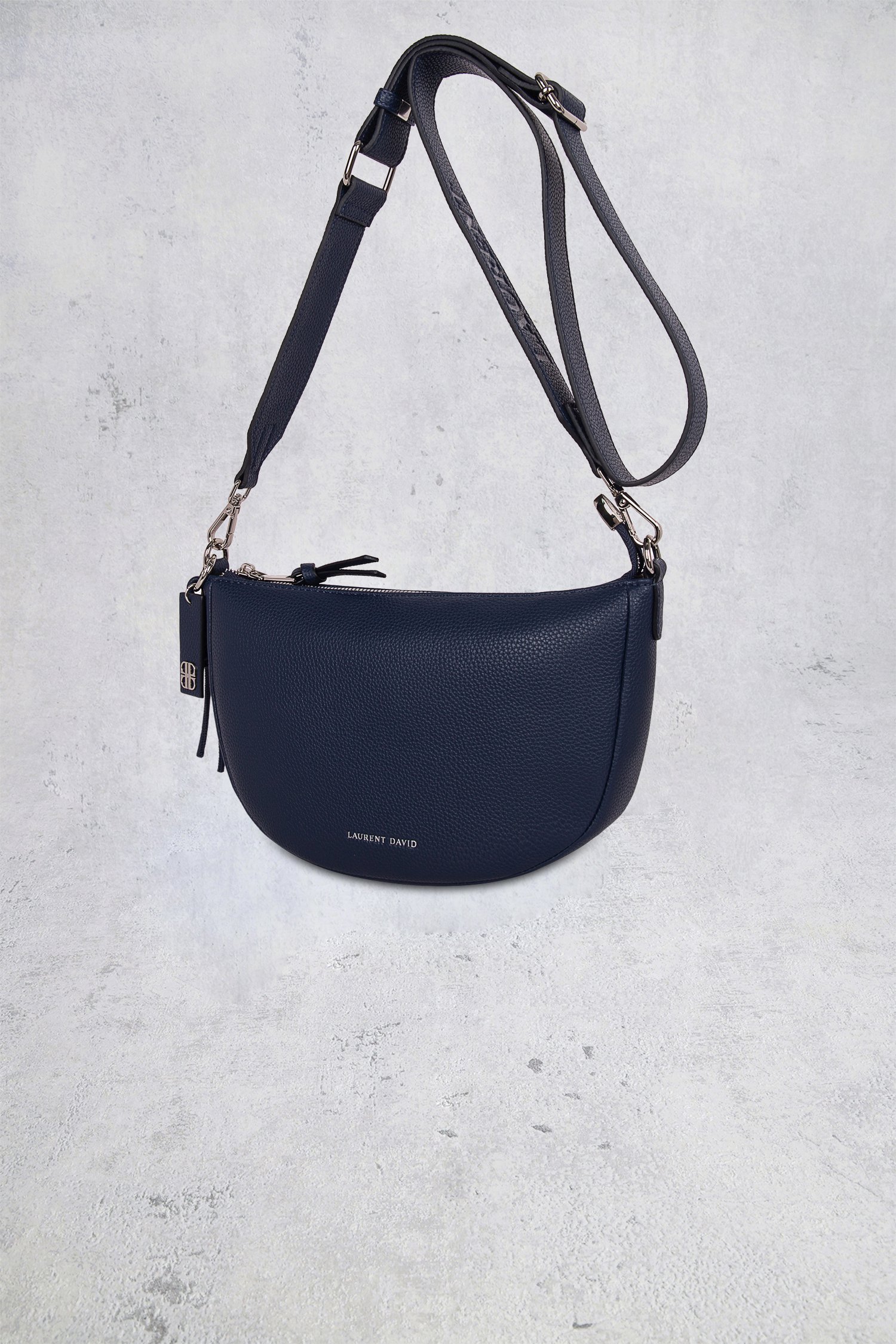 Photo produit 1 de Sac bandoulière navy au look leather de Laurent David pour Femmes