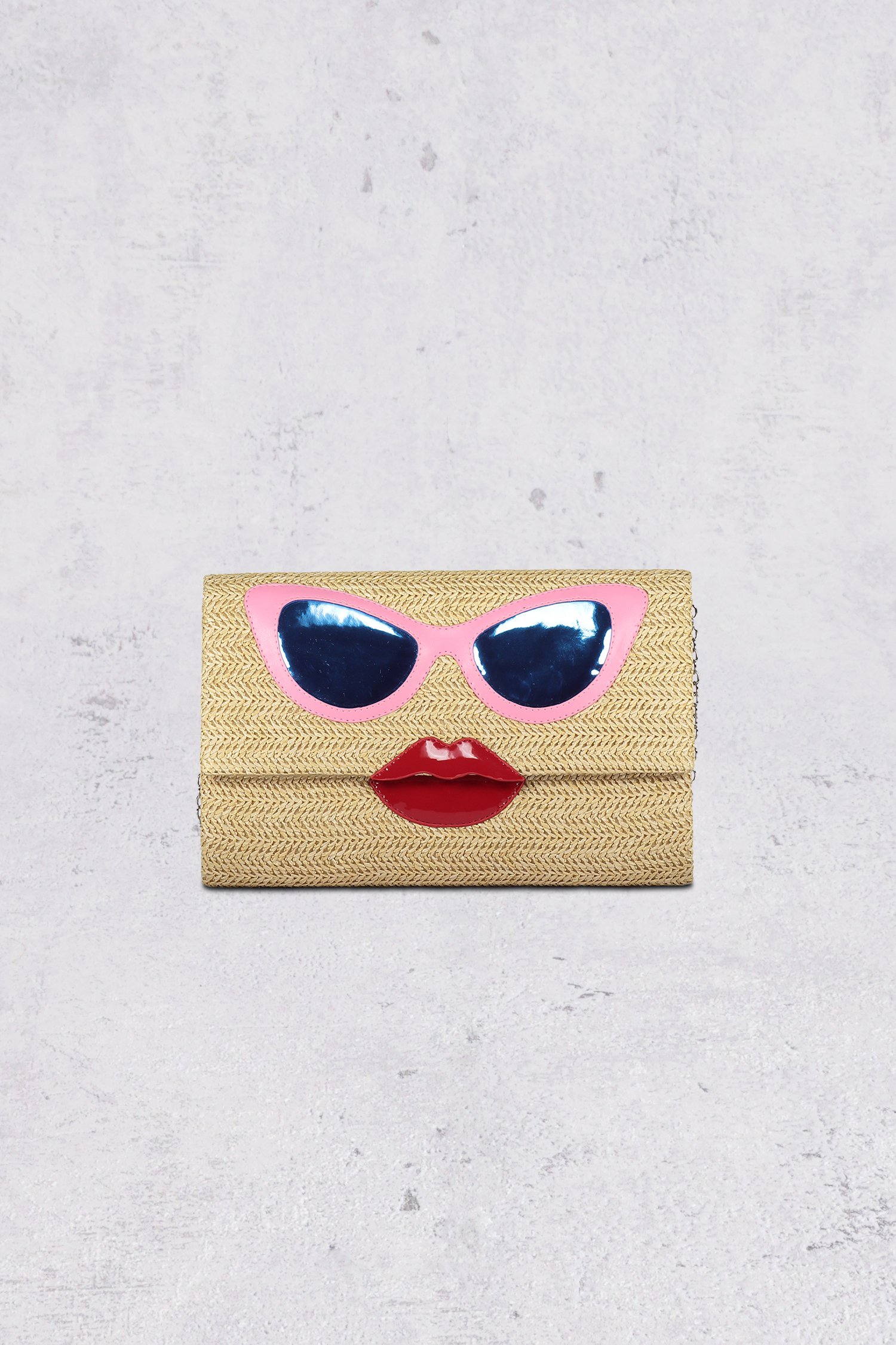 Sac bandoulière tressé beige à finitions ludiques de Bulaggi pour Femmes
