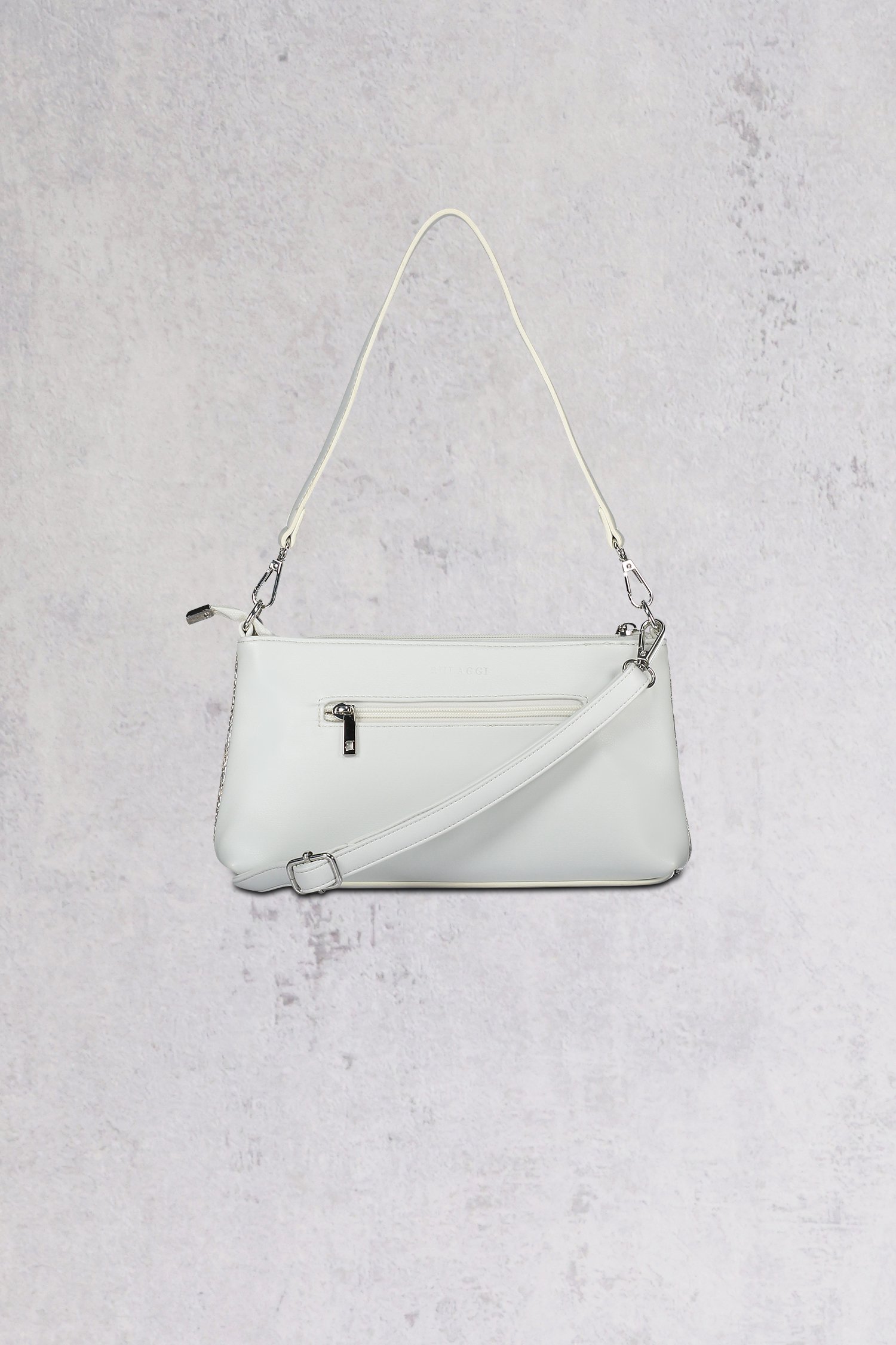 Sac blanc avec finition tressée argentée de Bulaggi pour Femmes