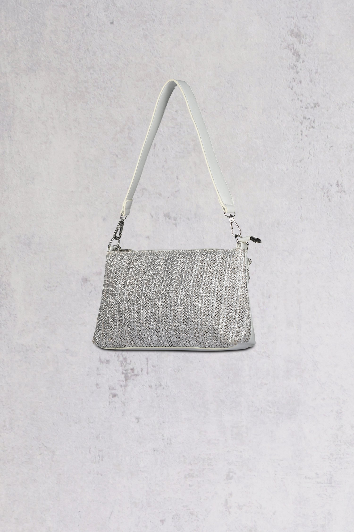 Sac blanc avec finition tressée argentée de Bulaggi pour Femmes