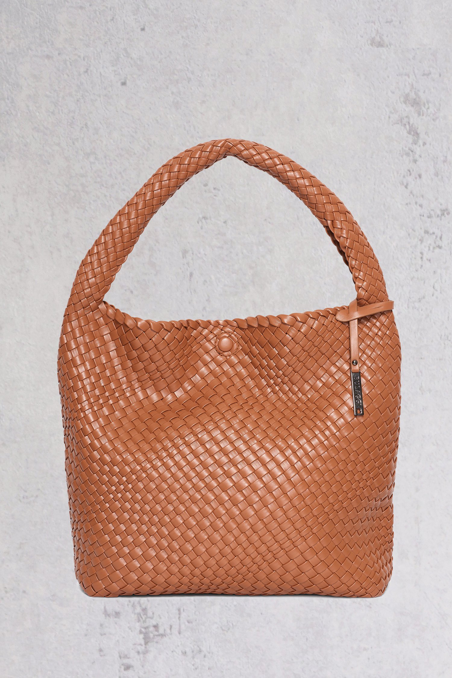 Sac fourre-tout tressé brun cognac de Bulaggi pour Femmes