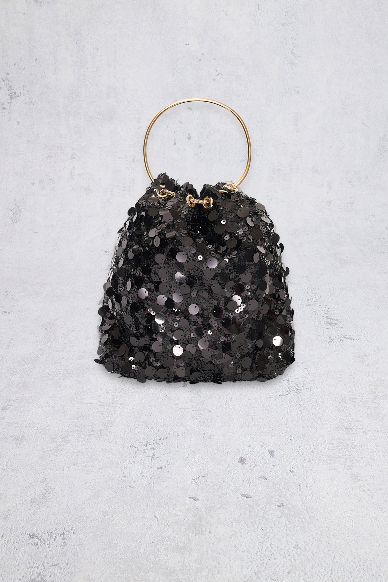Le dos de Sac seau noir à paillettes de Bulaggi pour Femmes