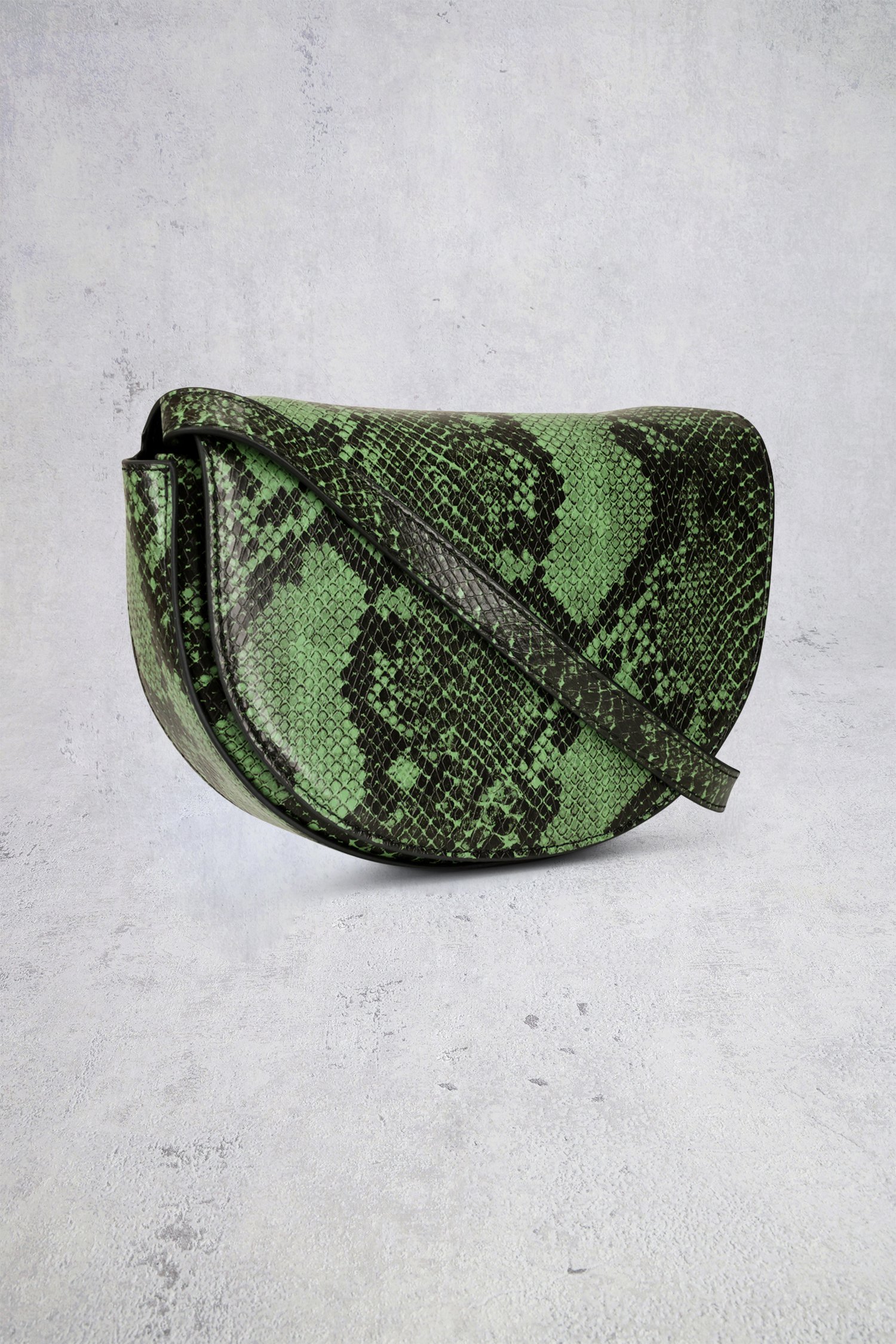 Achterkant van Schoudertas met groene animal print door Louise voor Dames