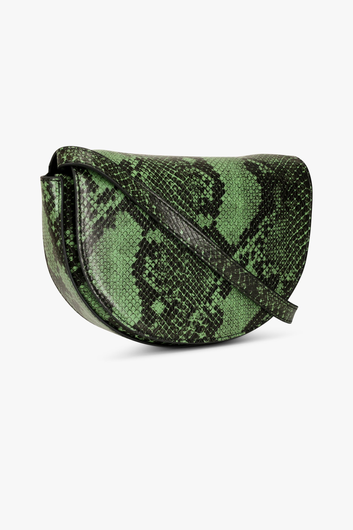 Schoudertas met groene animal print van Louise voor Dames