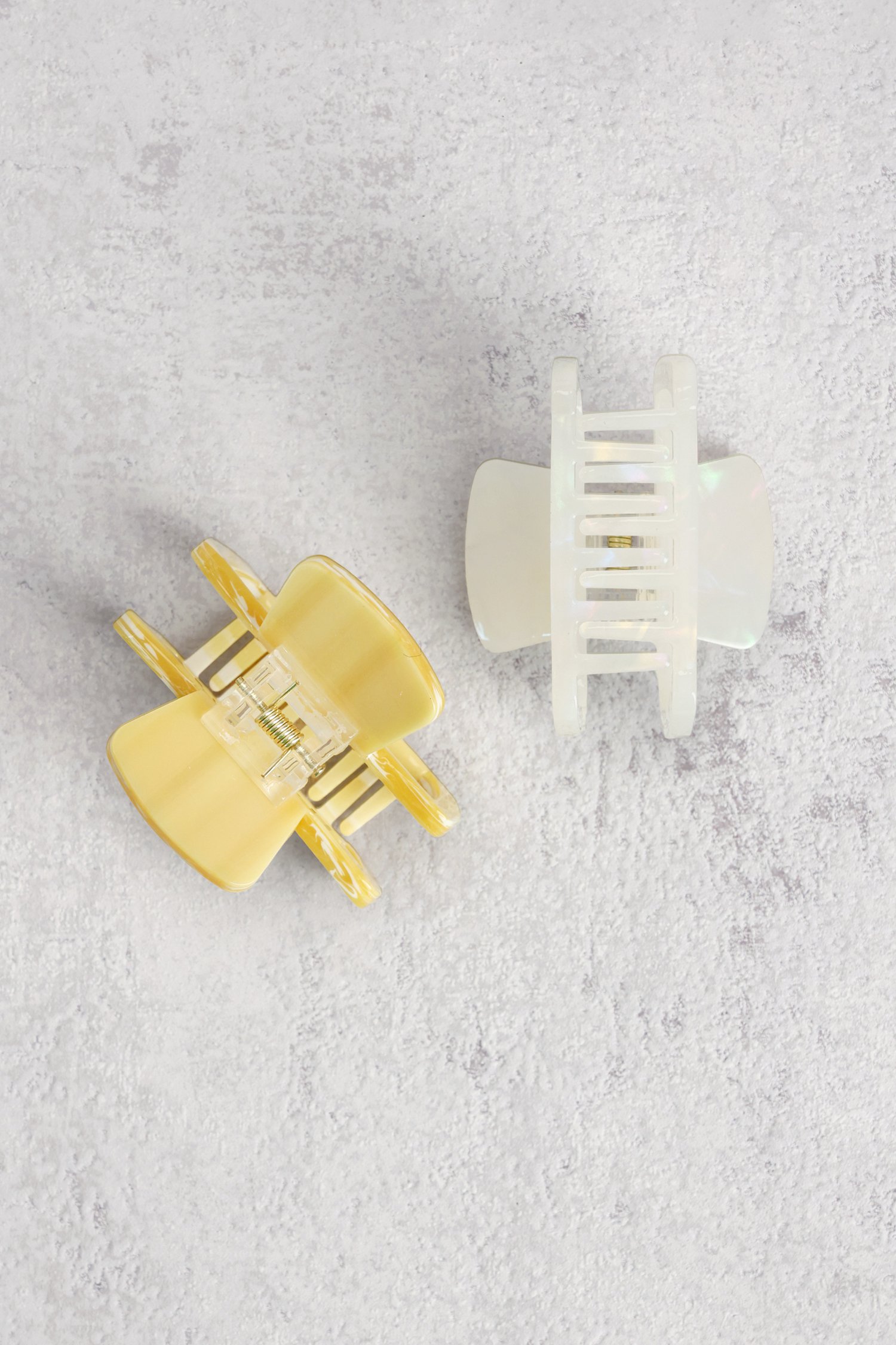 Productfoto 1 van Set van 2 haarspelden - Geel en wit door Liberty Island voor Dames