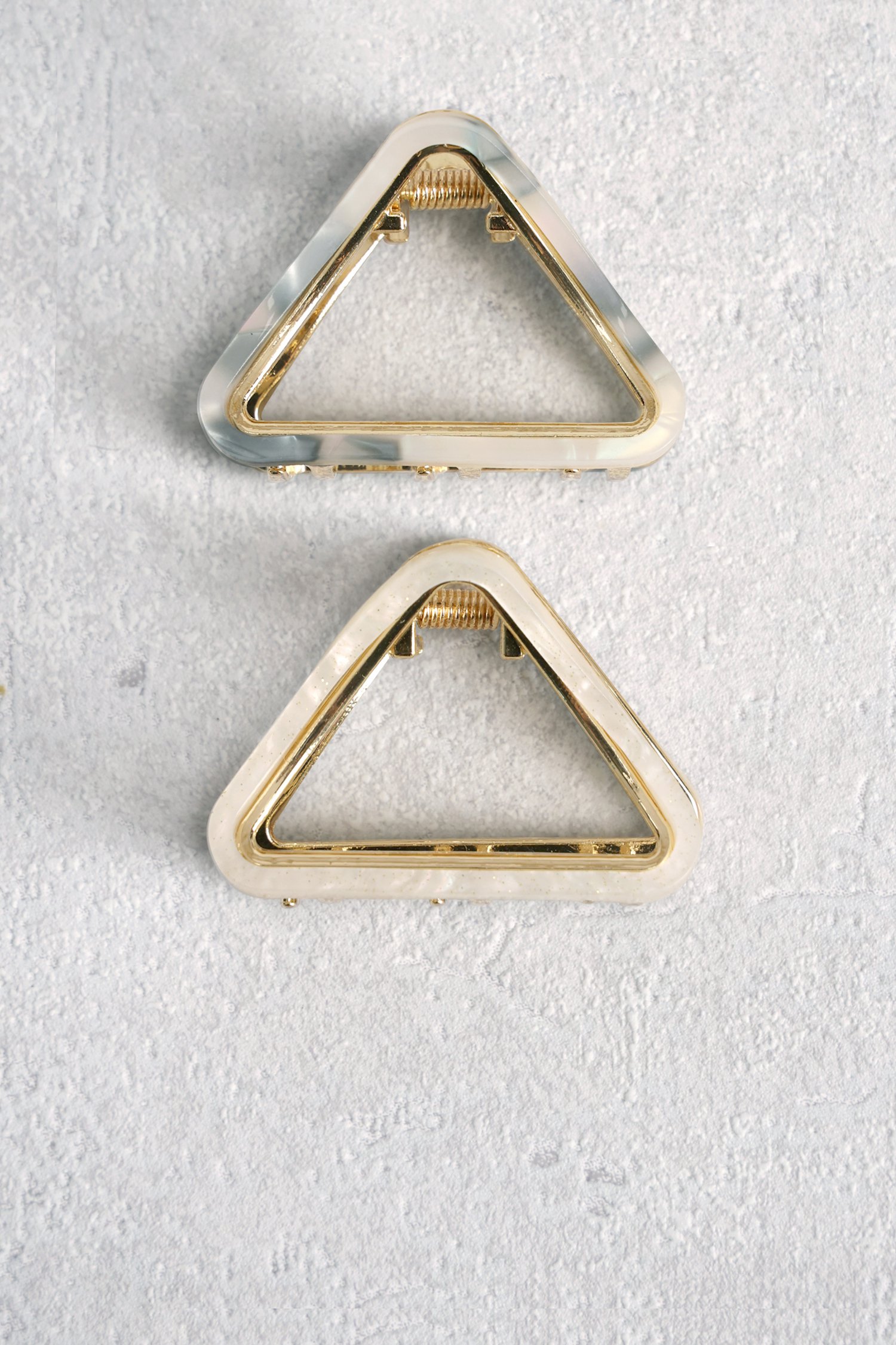 Voorkant van Set van 2 haarspelden – Groengrijs en ecru door Liberty Island voor Dames