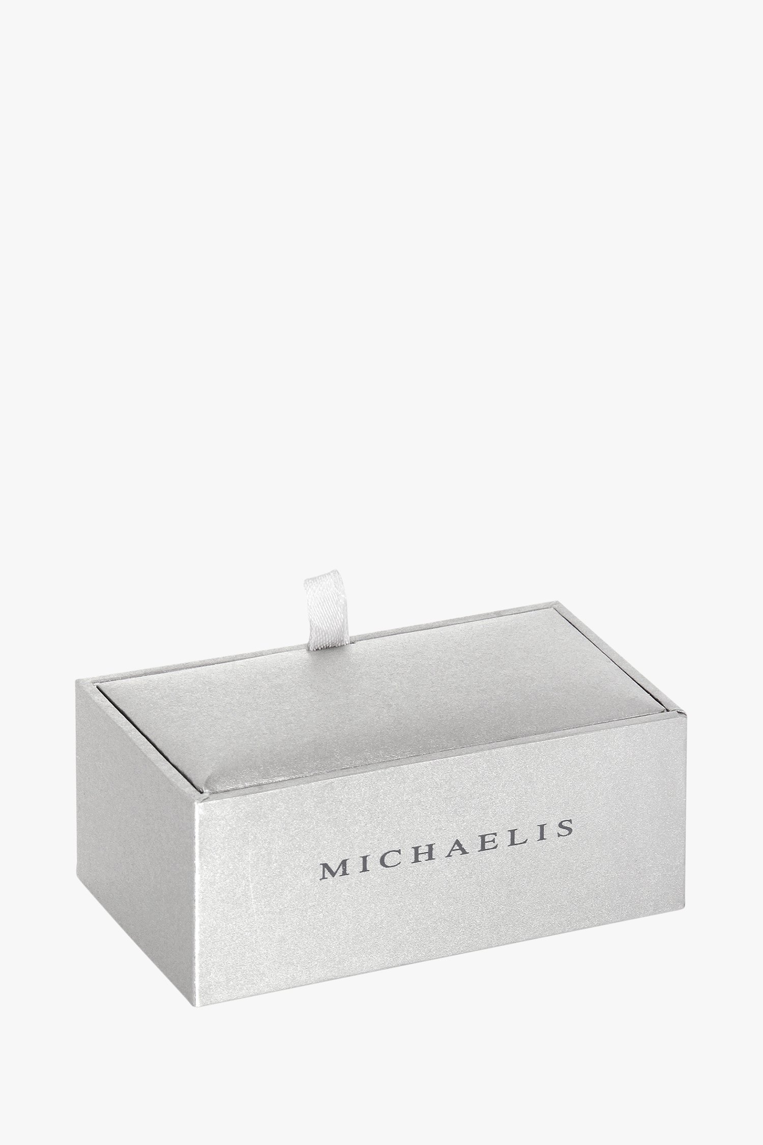 Set zilverkleurige gedraaide manchetknopen van Michaelis voor Heren