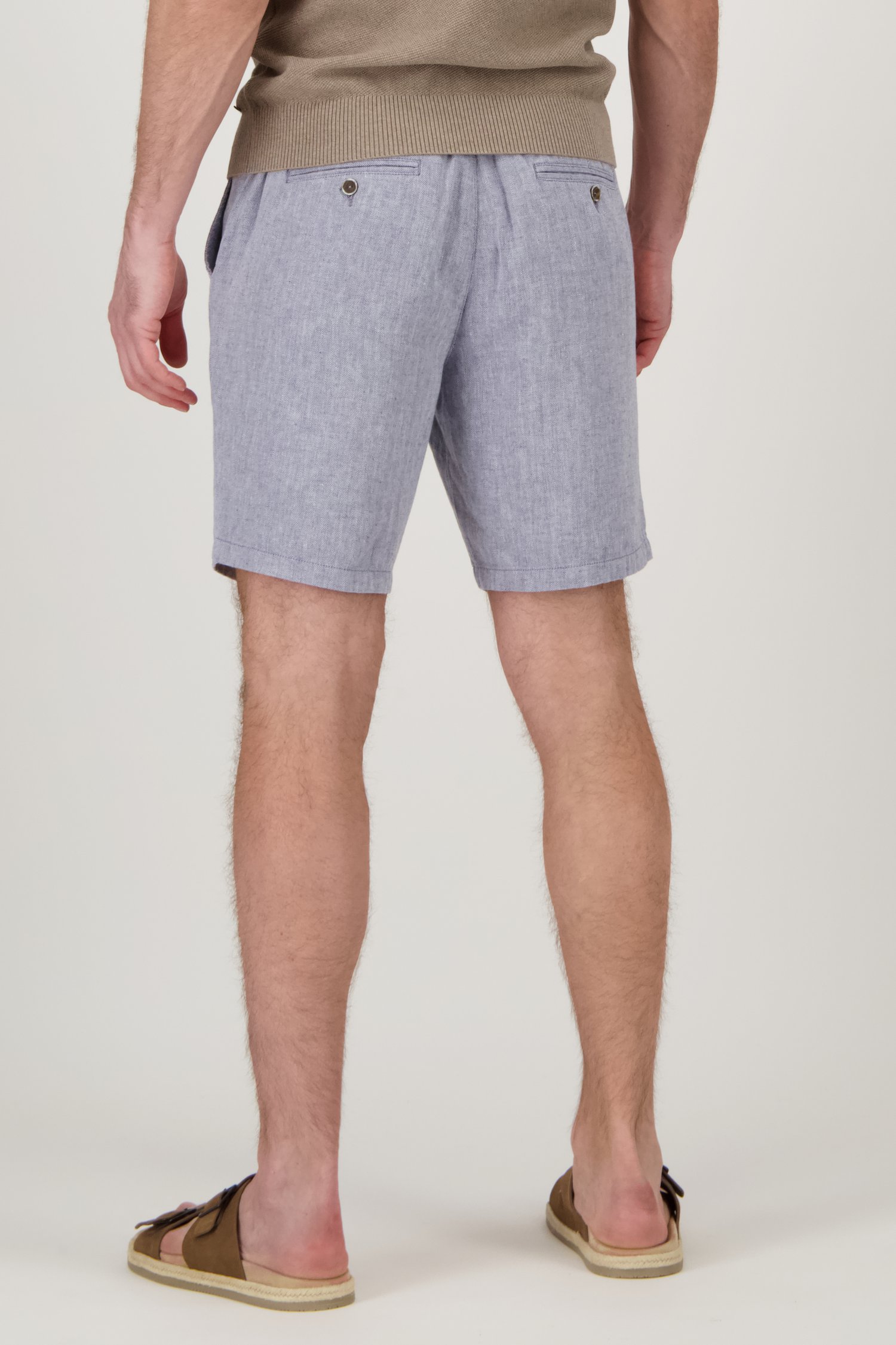 Short bleu avec motif à chevrons de Upper East pour Hommes